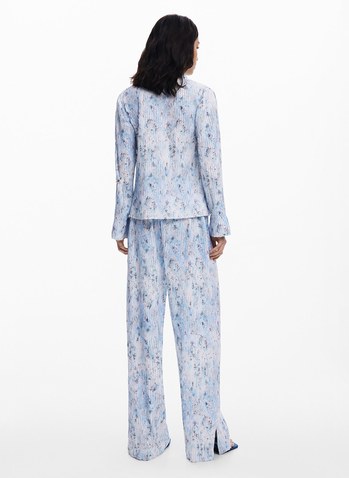 Pantalon large imprimé  DESIGUAL Bleu