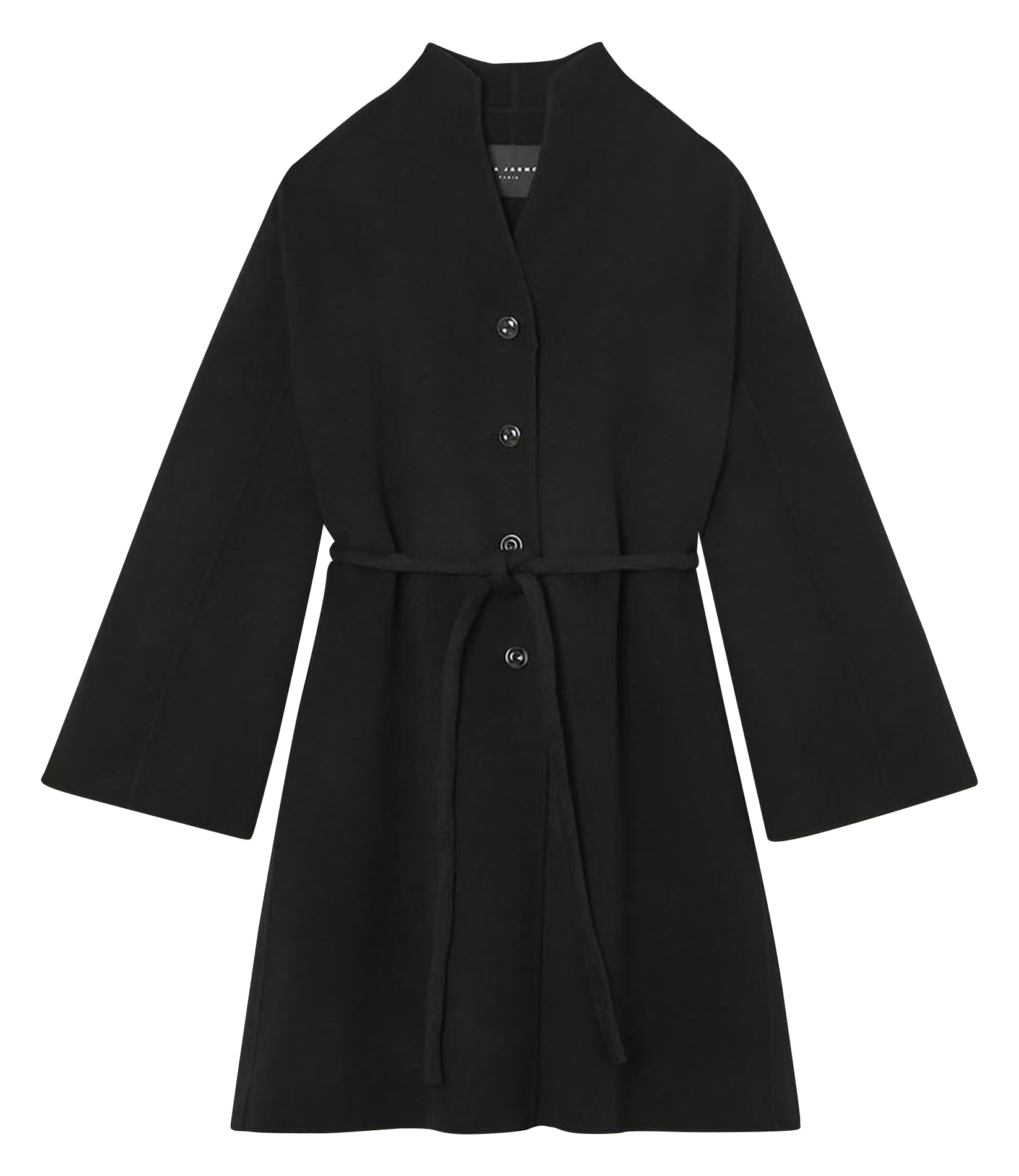 Cappotto a collo alto in misto lana TARA JARMON Nero