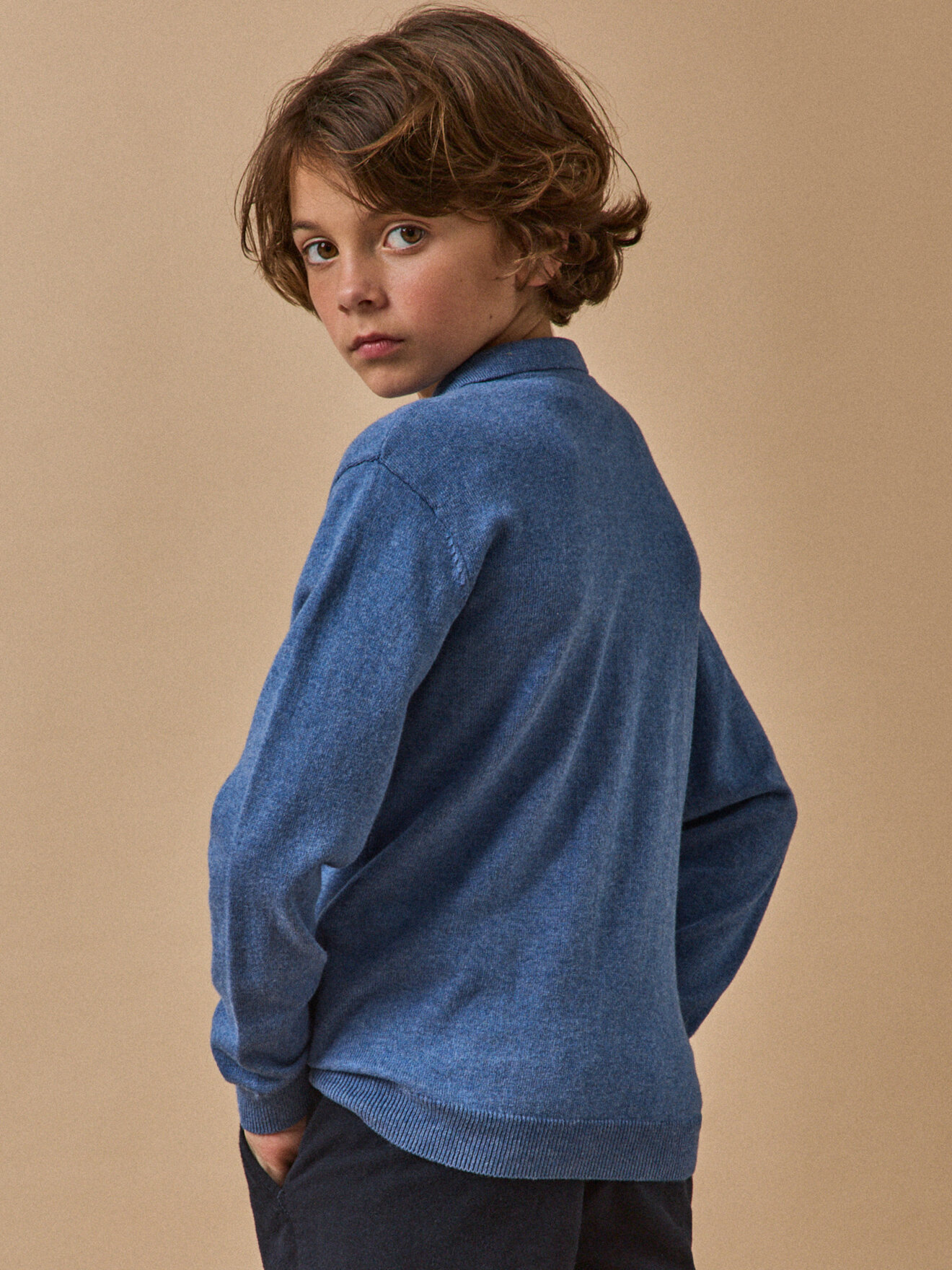 Aly decorative knit scarf CYRILLUS Blue