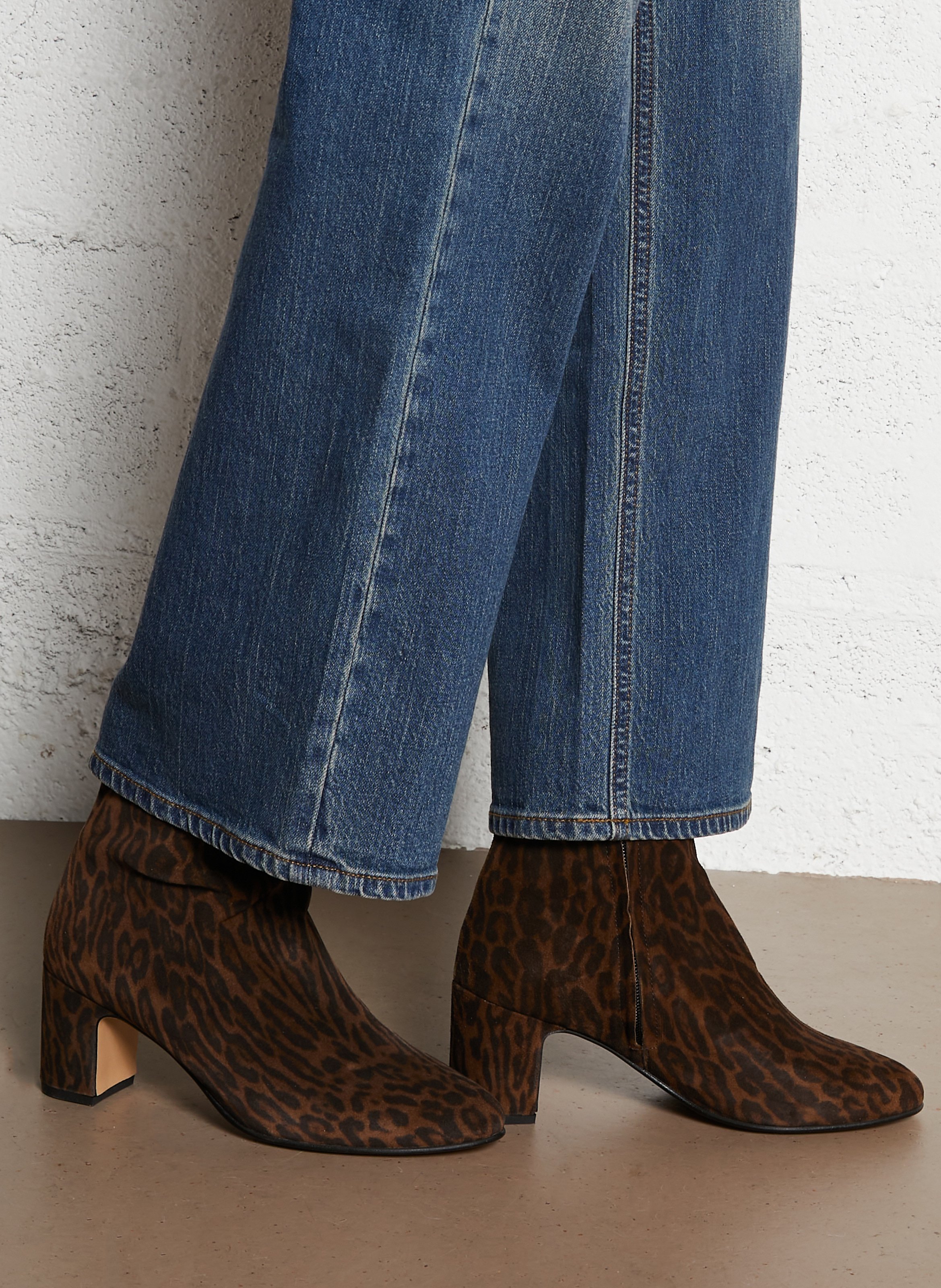 Bottines en cuir léopard ANONYMOUS COPENHAGEN Marron