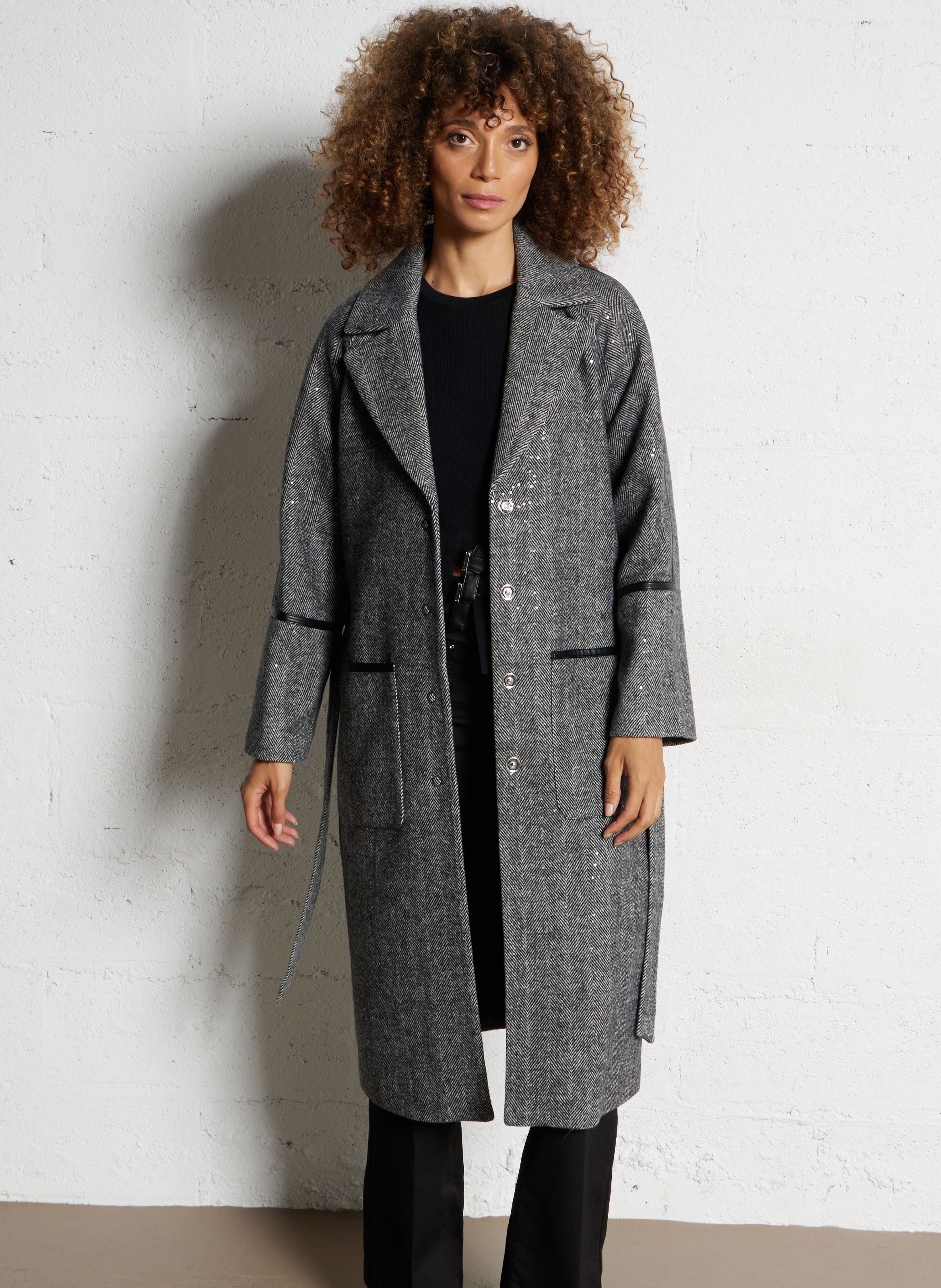 Manteau col  tailleur LIU JO Gris