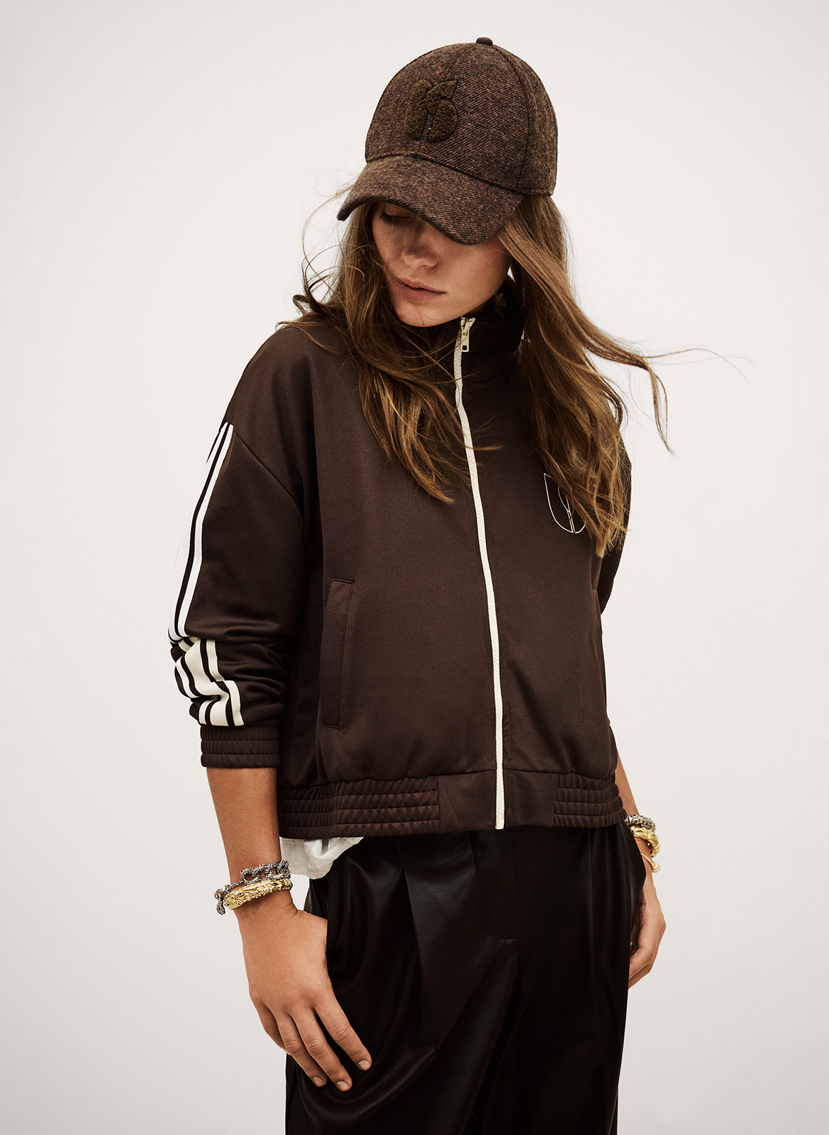 Sweat droit col montant BA&SH Marron