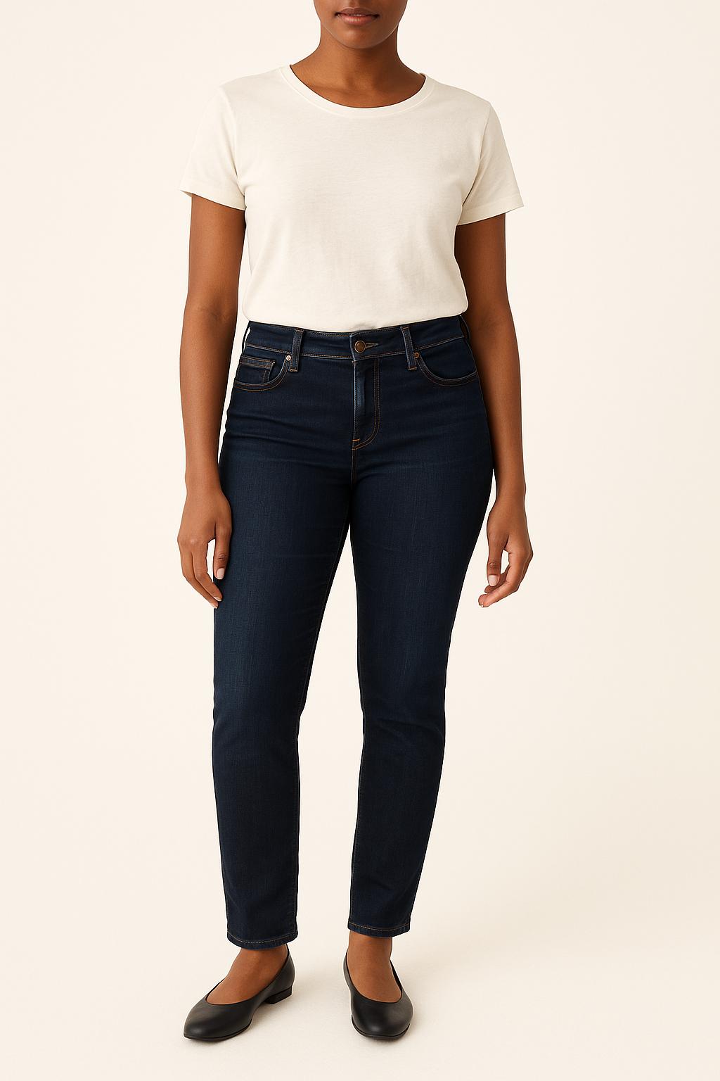 Cropped slim jeans with studs LEVI'S - Seconde main Blue