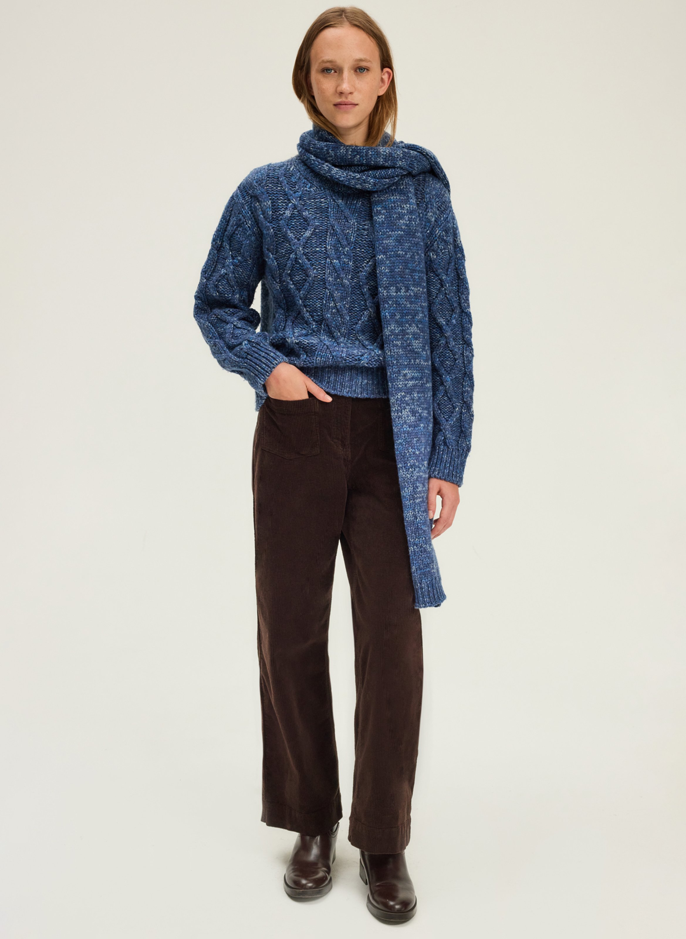 Cotton-blend chinos PABLO Brown