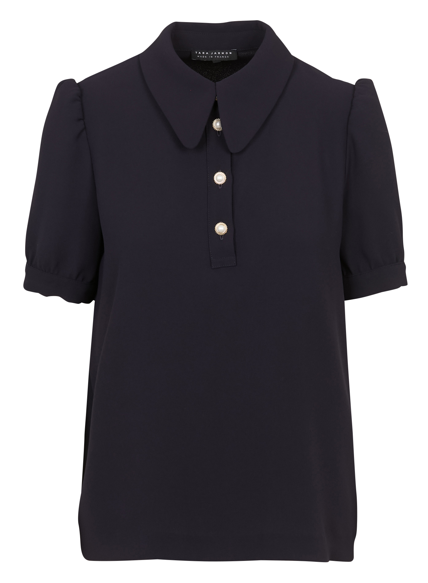 Top droit col classique TARA JARMON Bleu
