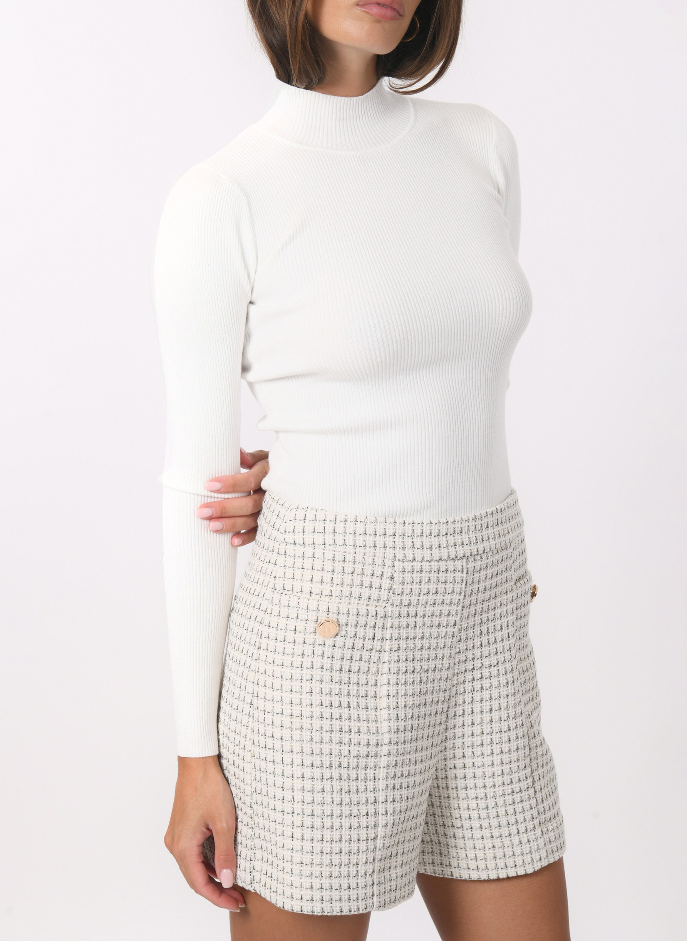 Pull col roulé  KOOKAI Blanc