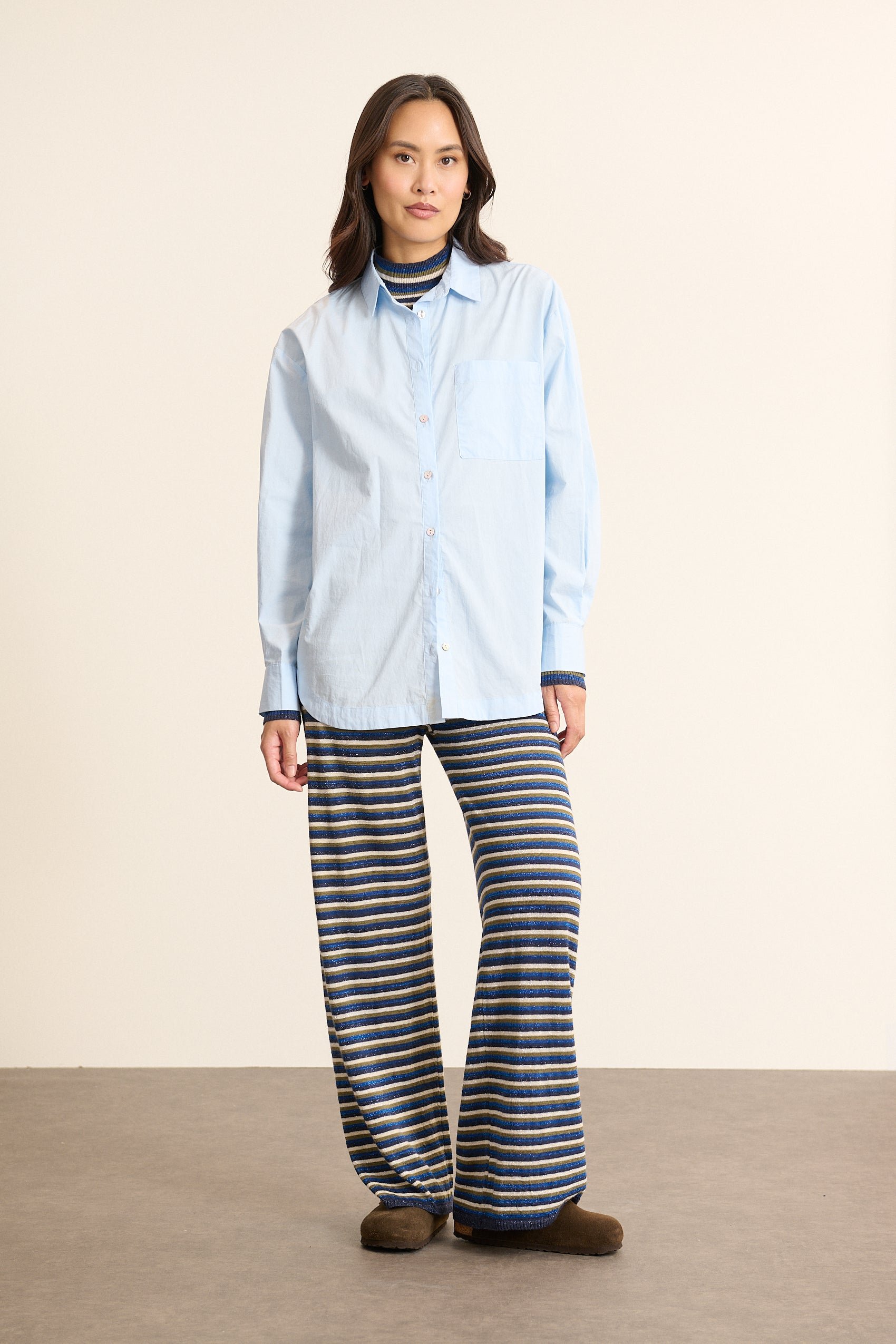 Oversized long-sleeve shirt GARANCE PARIS Blue
