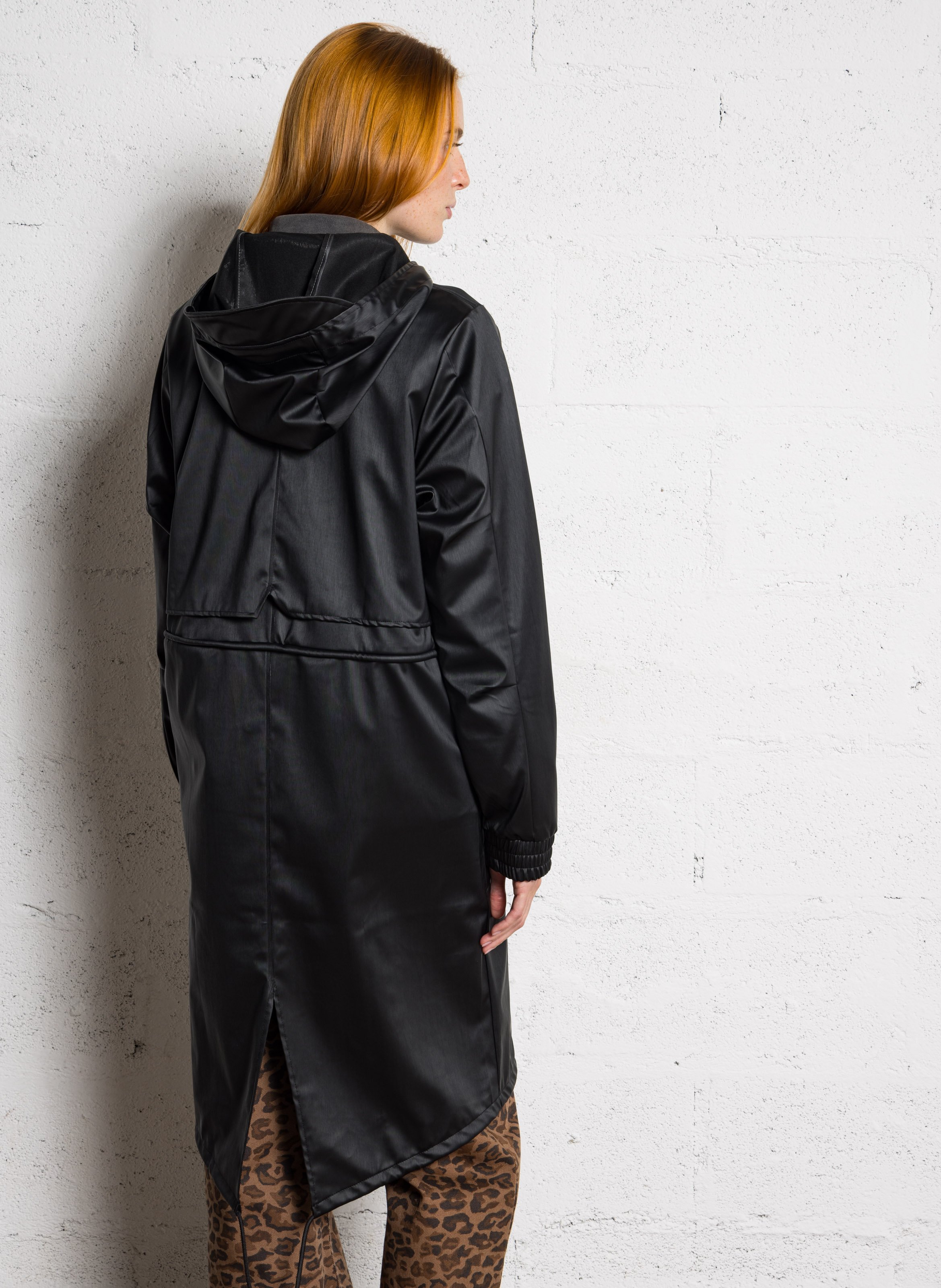 Hooded jacket RAINS Black