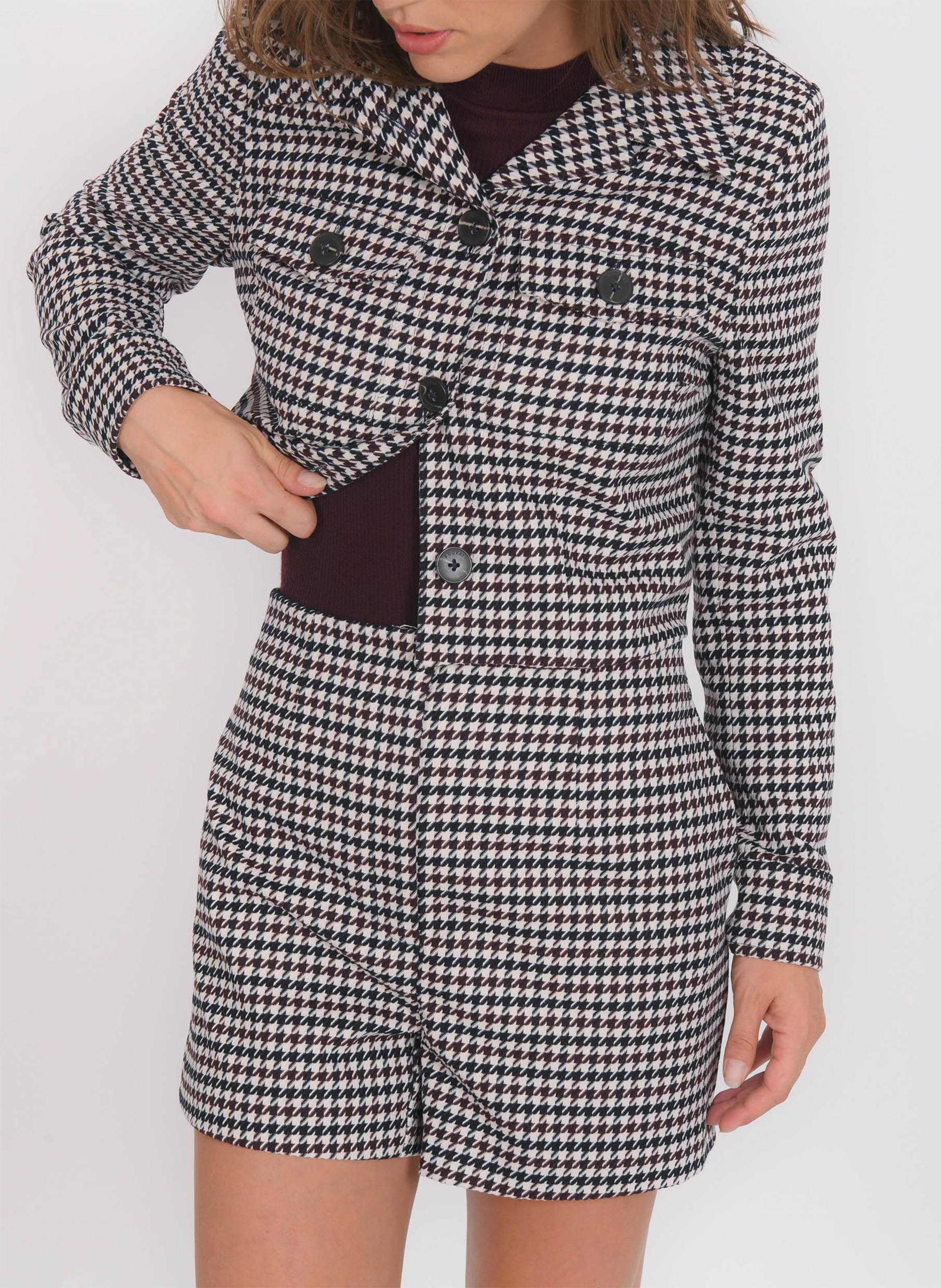 Straight jacket with classic collar print KOOKAI Blue