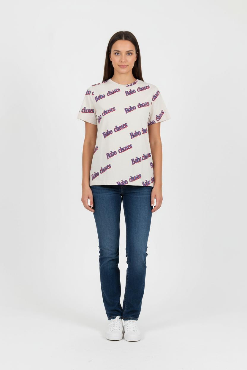 Tommy Badge T-shirt BOBO CHOSES - Seconde Main Beige