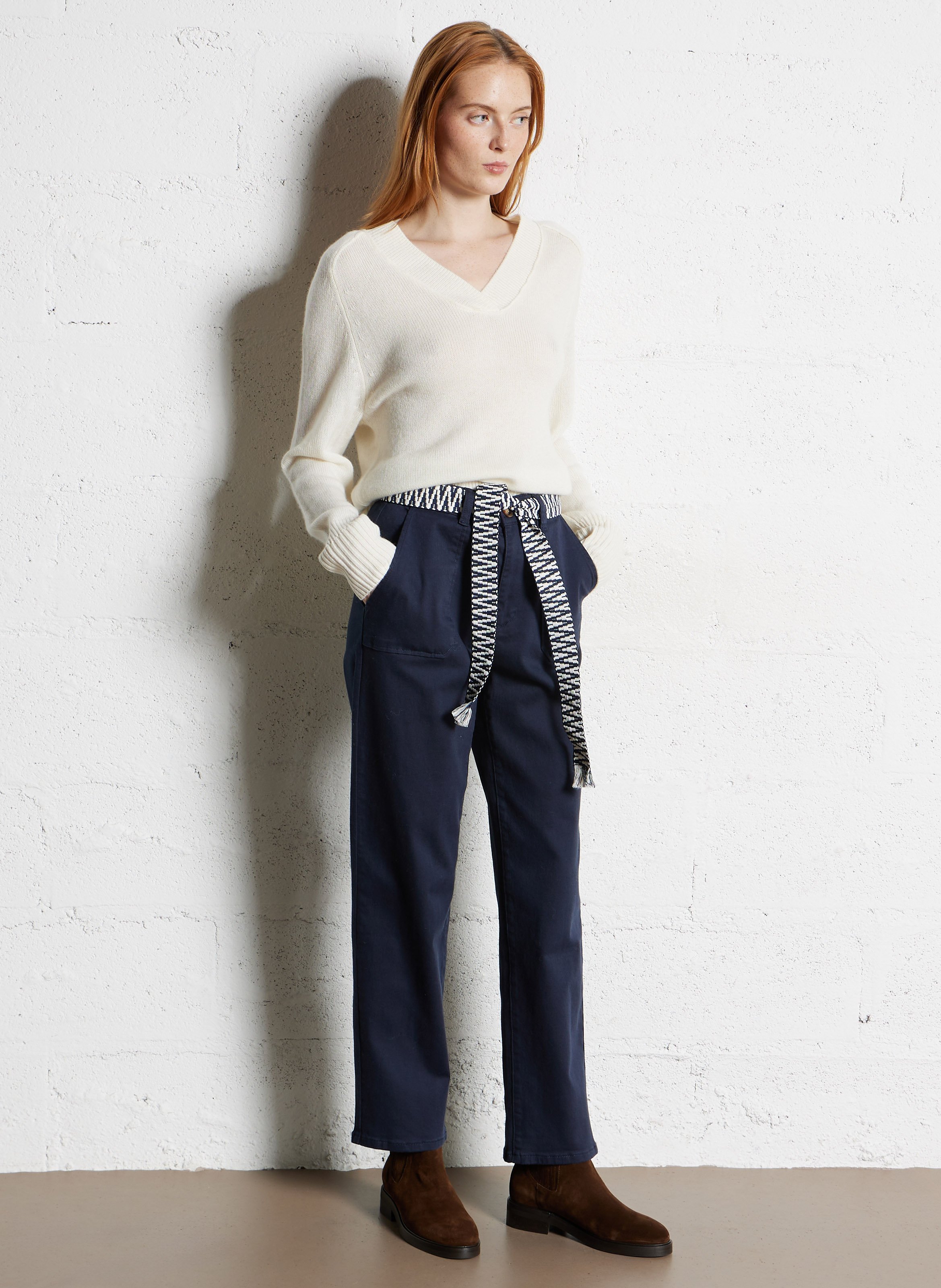 Jean droit en coton  LA PETITE ETOILE Bleu