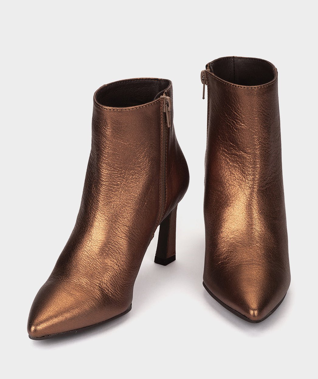 Bronze Metallic Ankle Boots PEDRO MIRALLES Brown