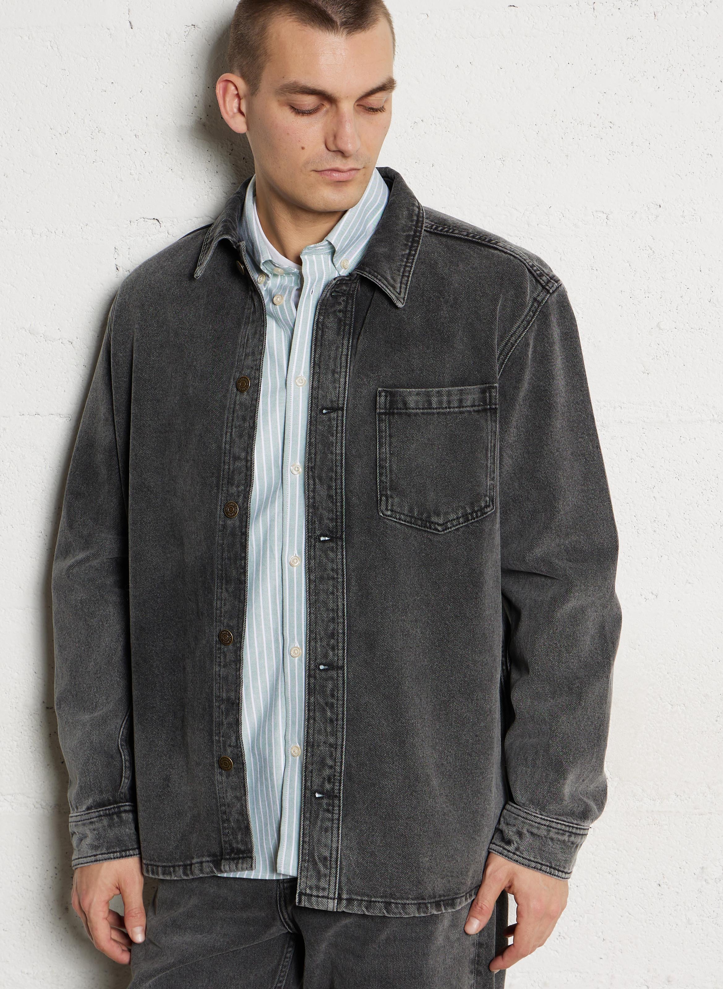 Surchemise droite en coton LES DEUX Gris