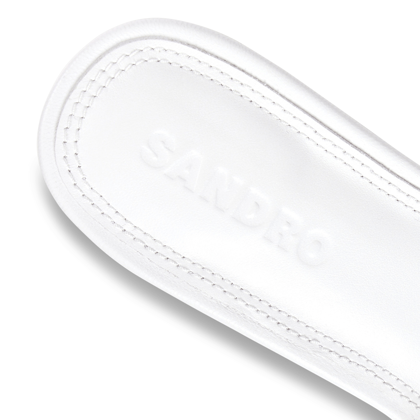 Instappers van daim met hak SANDRO Wit