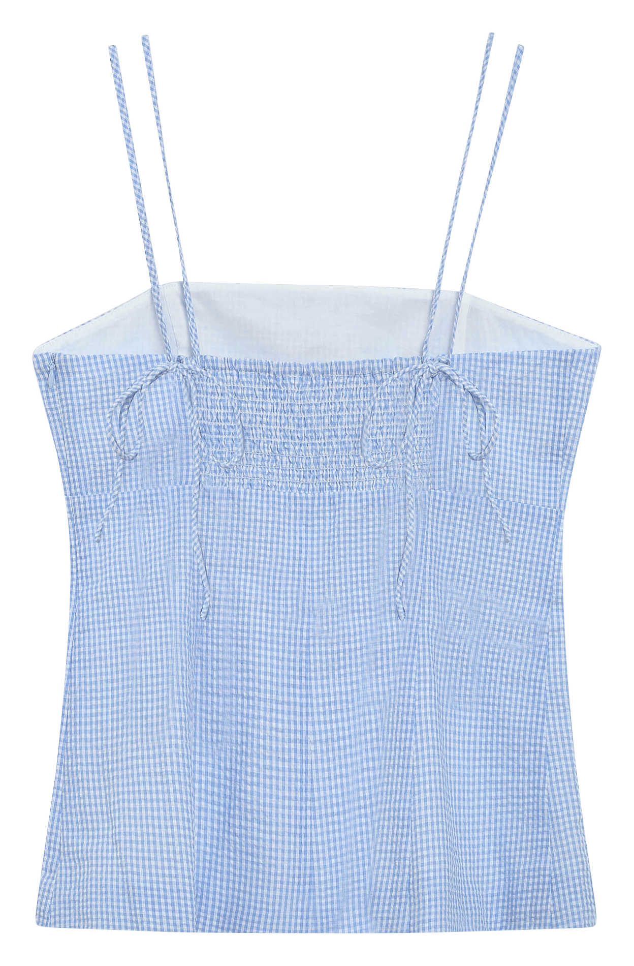 Trägertop mit quadratischem Ausschnitt aus Baumwolle GRACE ET MILA Blau