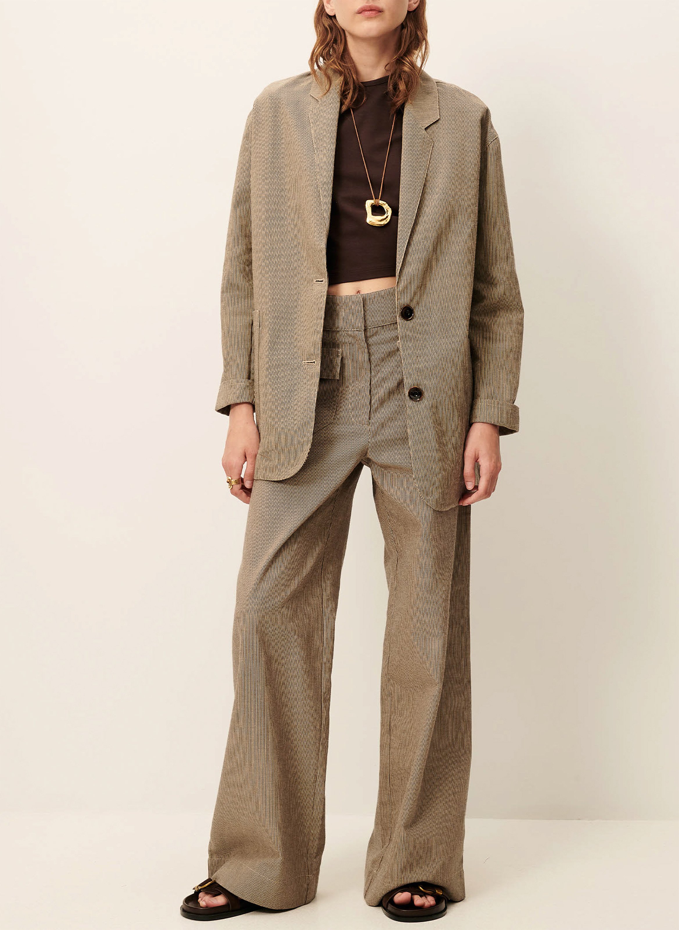 Wijde jeans SESSUN Beige