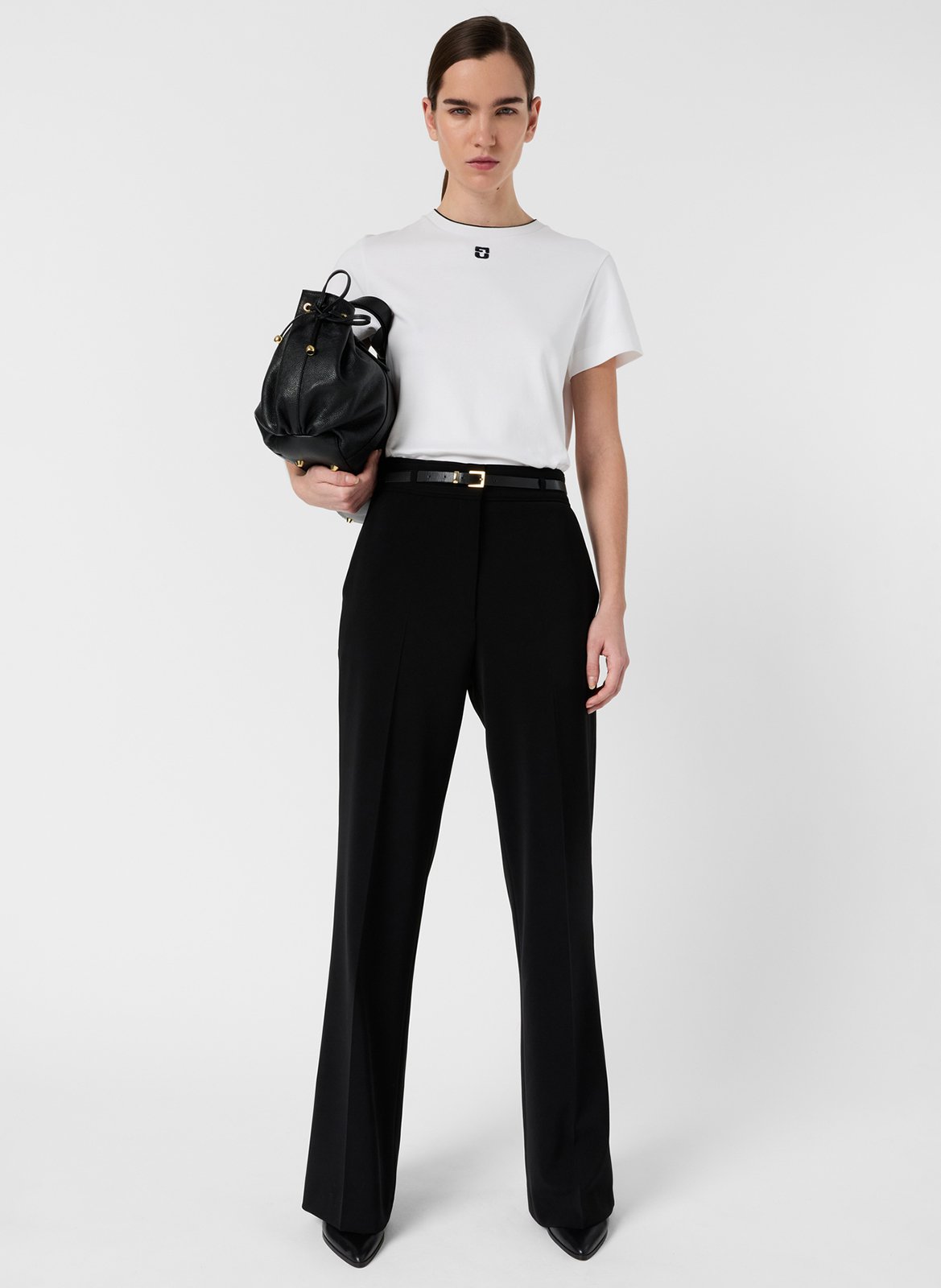 Gerade geschnittenes Rundhals-T-Shirt aus Baumwolle GERARD DAREL Weiss