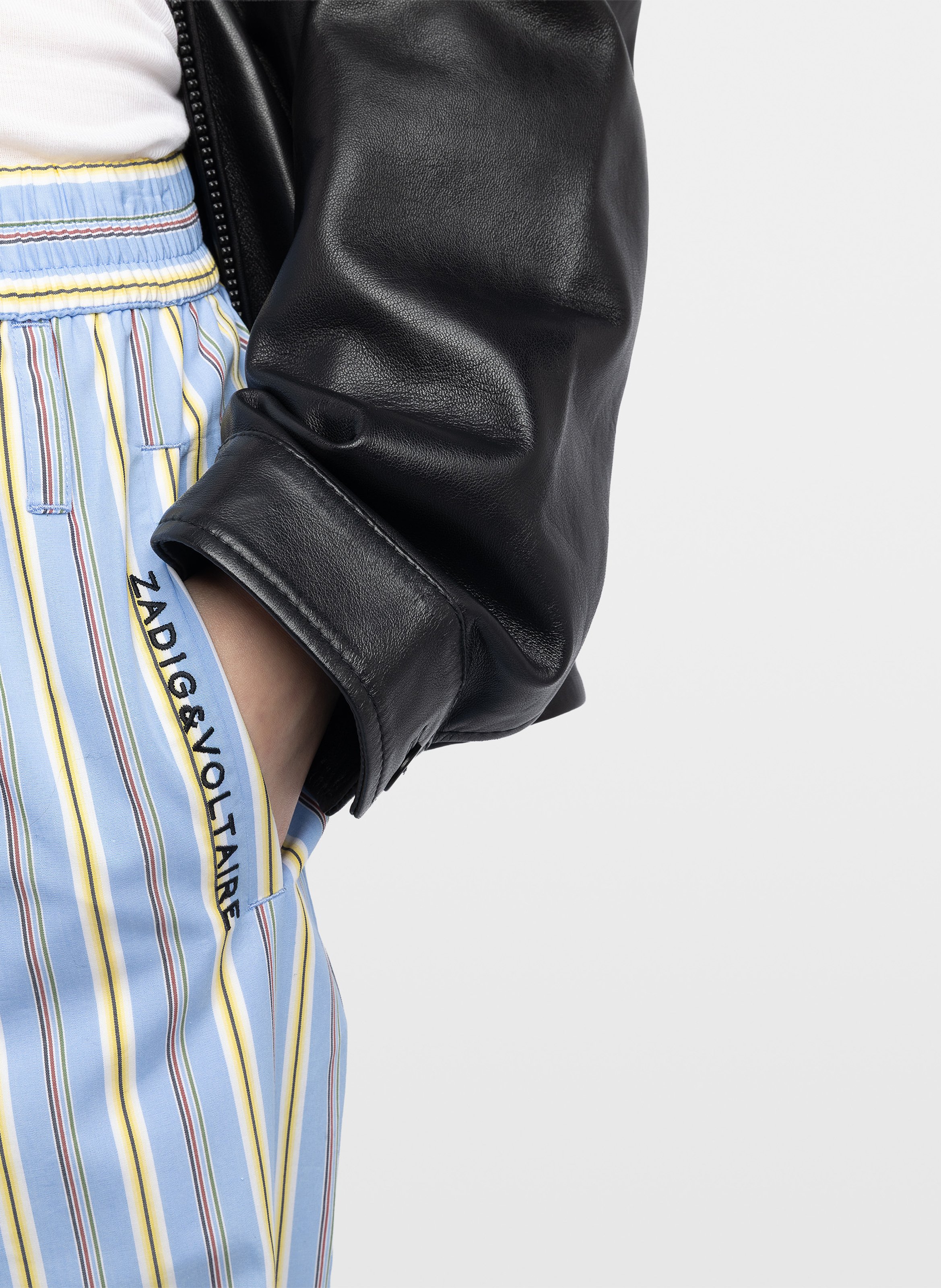 Straight striped cotton pants ZADIG&VOLTAIRE Blue