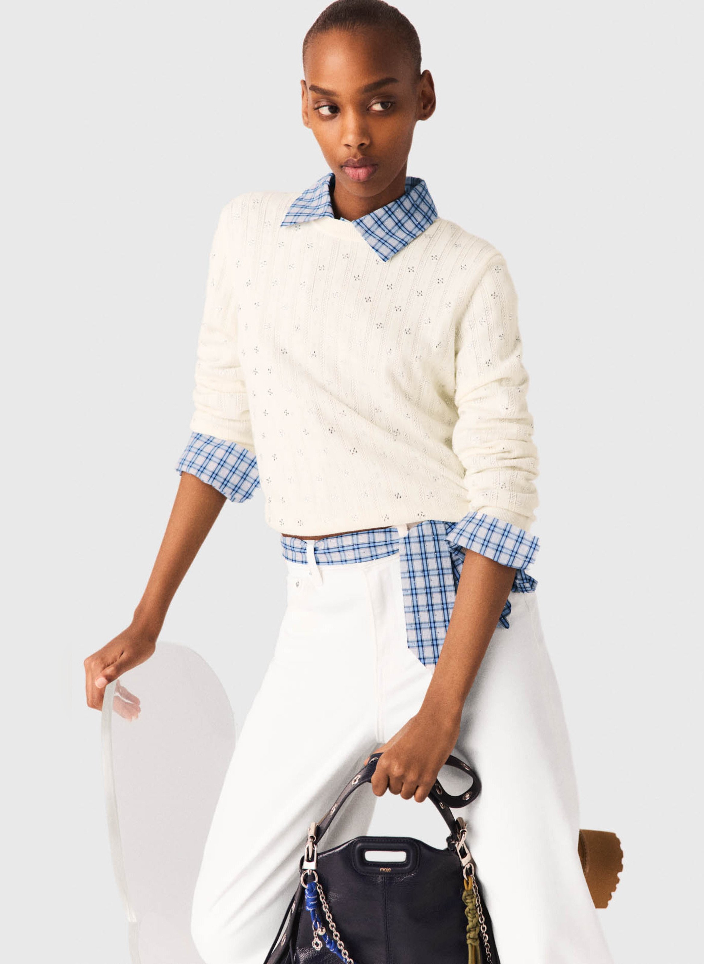 Alpaca wool sweater MAJE Beige