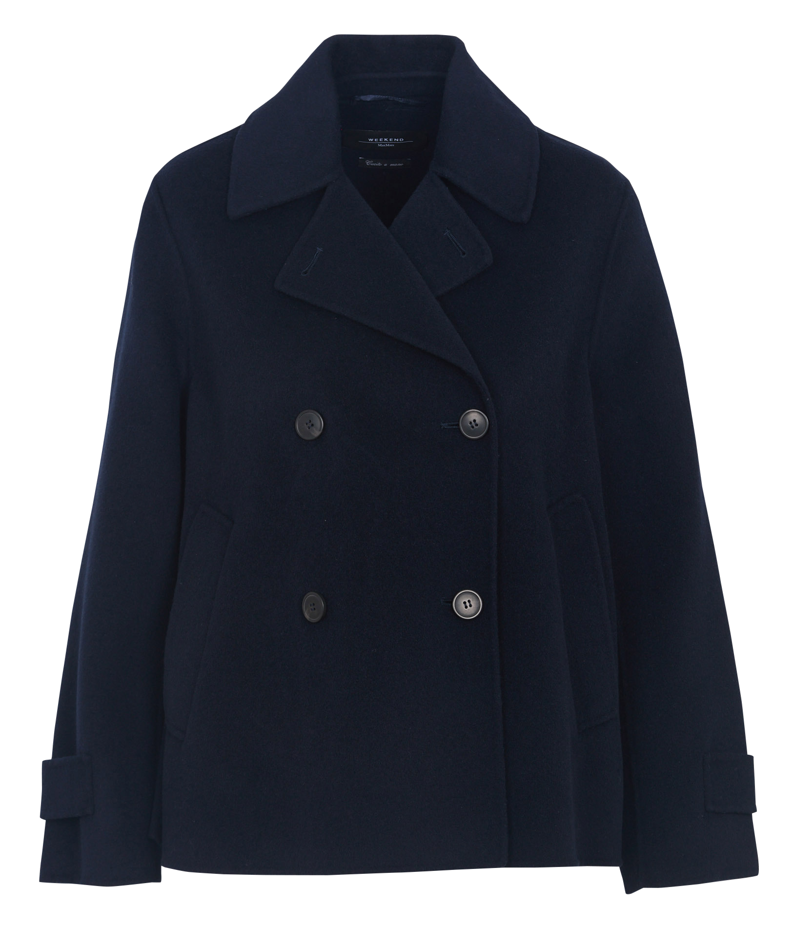 Manteau caban boutonné en laine mélangée MAX MARA WEEK END Bleu