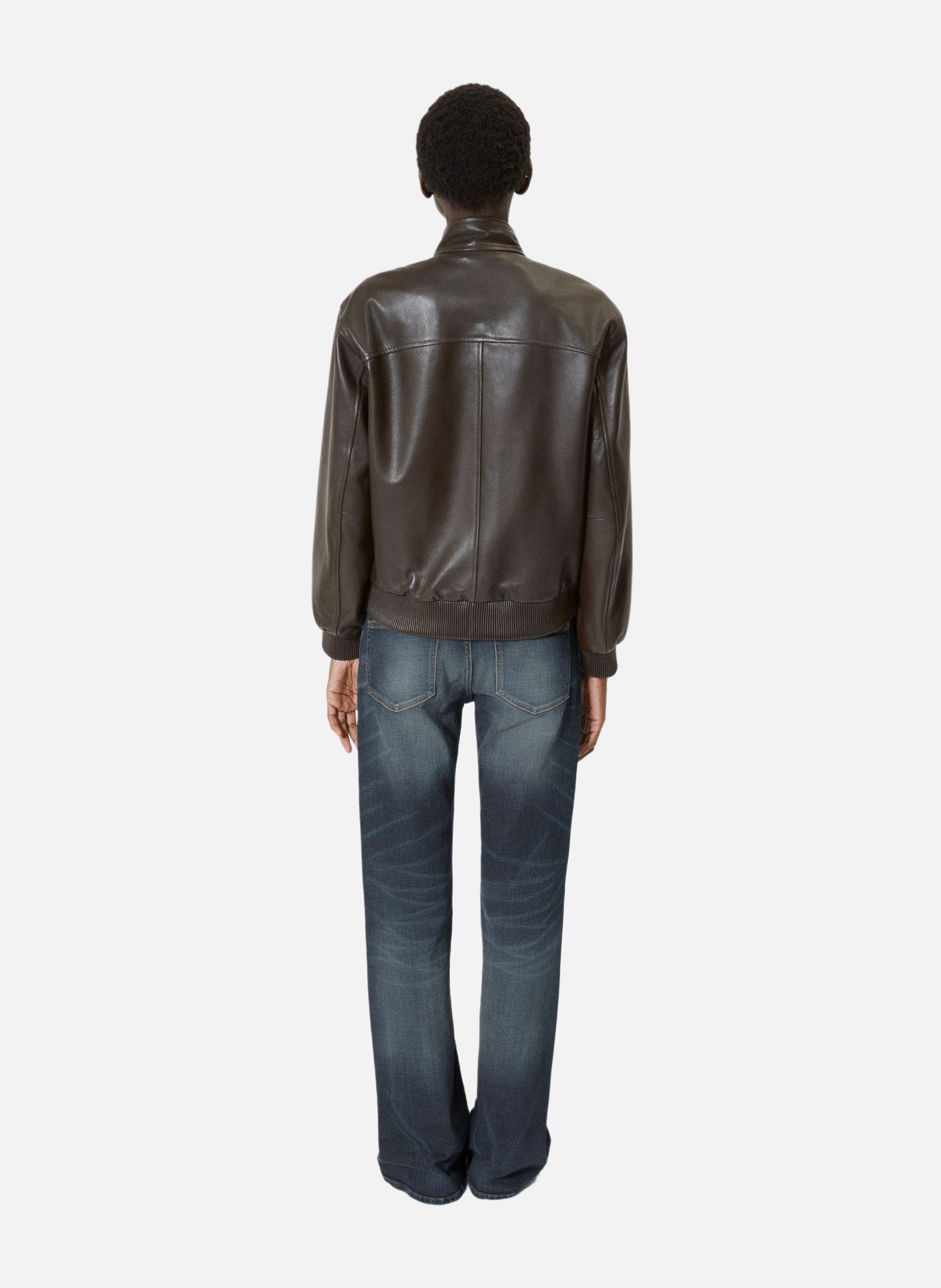 Baltika leather jacket THE KOOPLES Brown