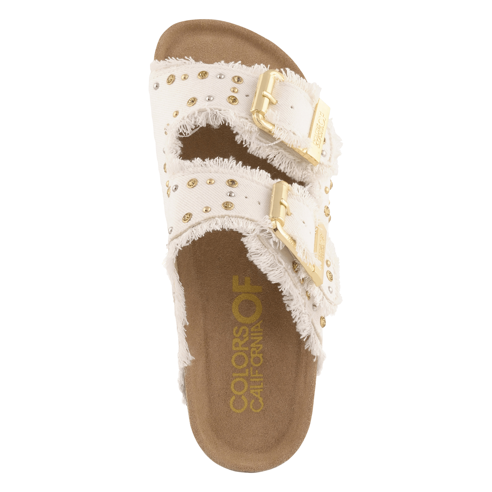 Flat cotton sandals COLORS OF CALIFORNIA White
