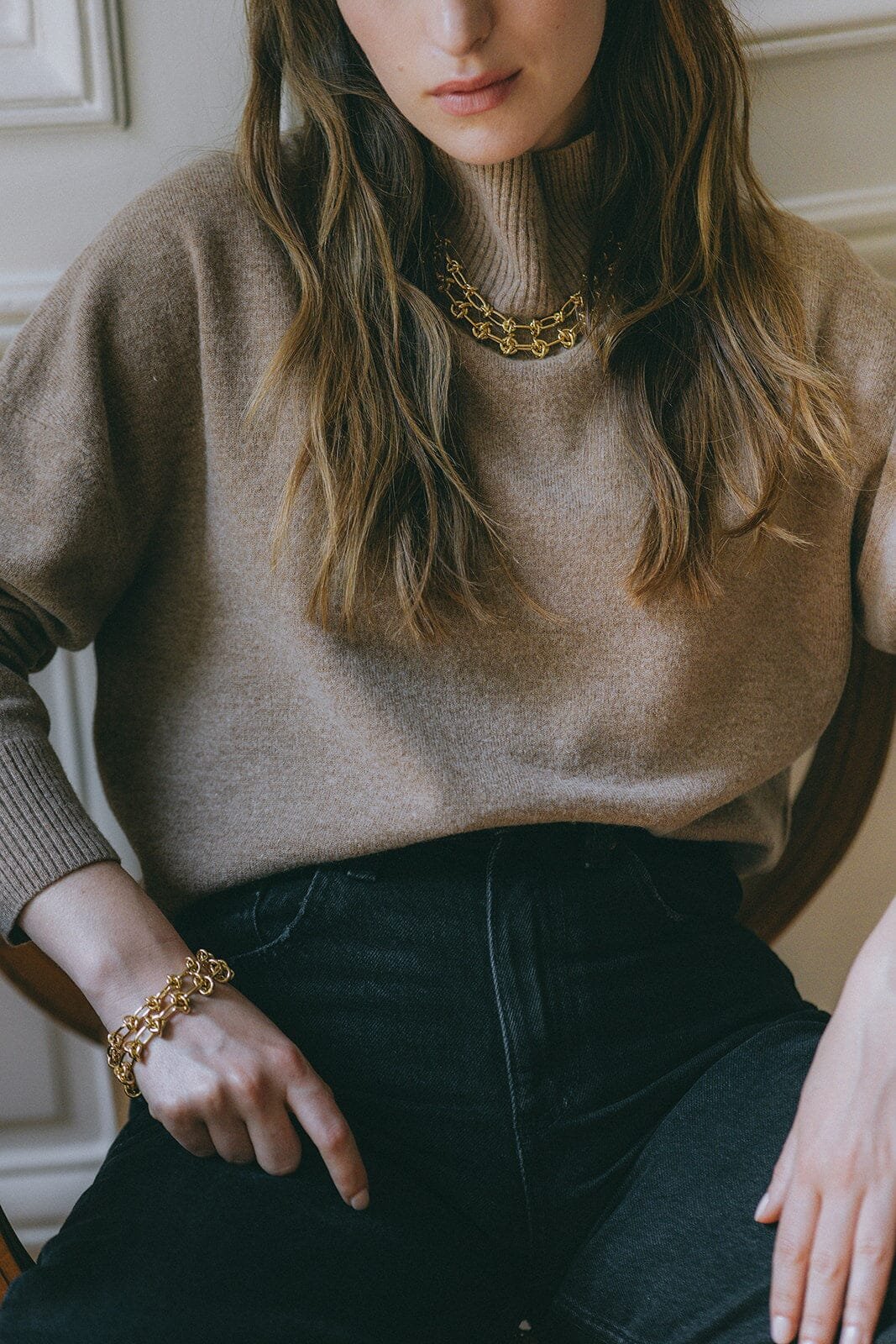 Maxi gold-plated bracelet MONSIEUR SIMONE Silver