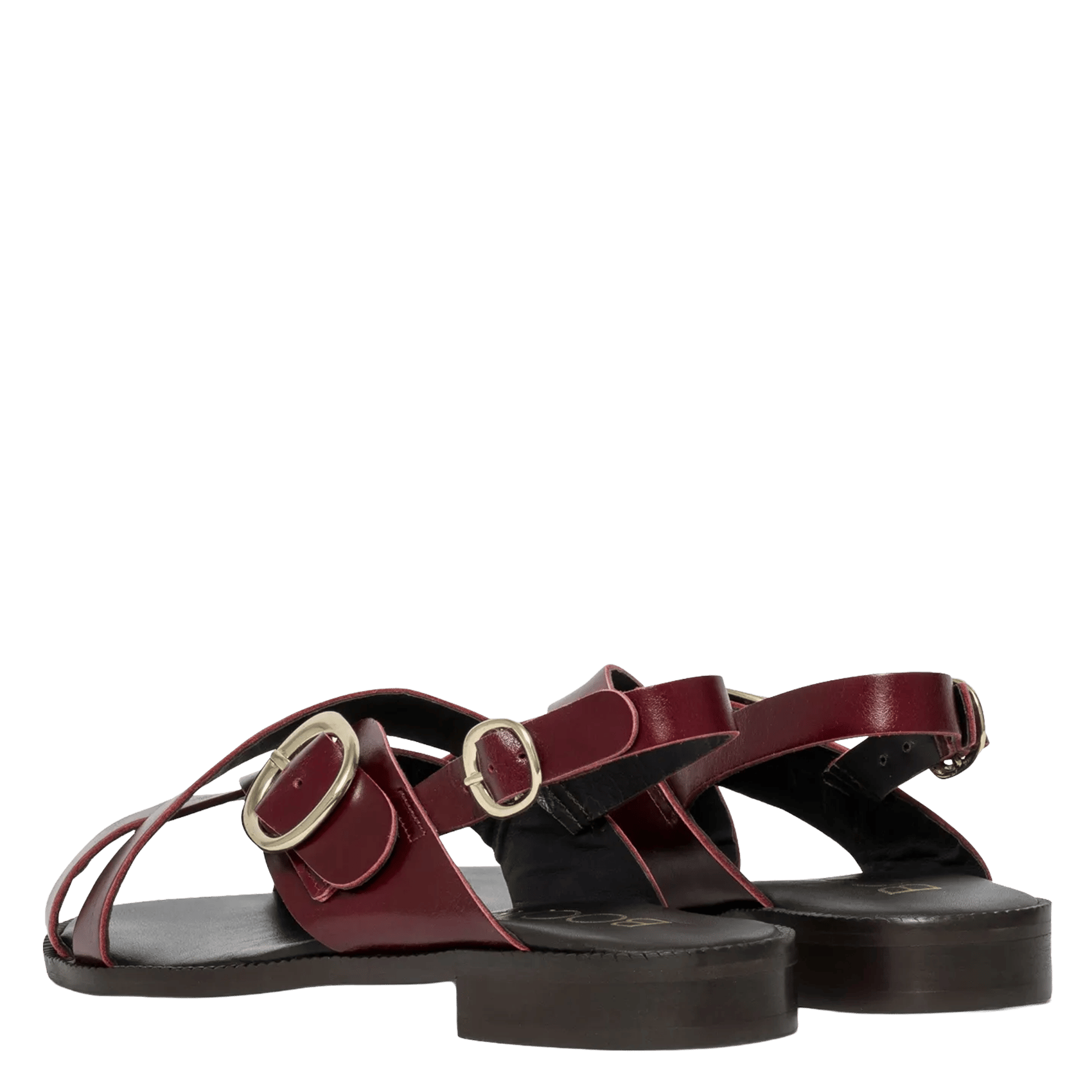 Avarca Berlin - Flache Ledersandalen mit Samt Violett