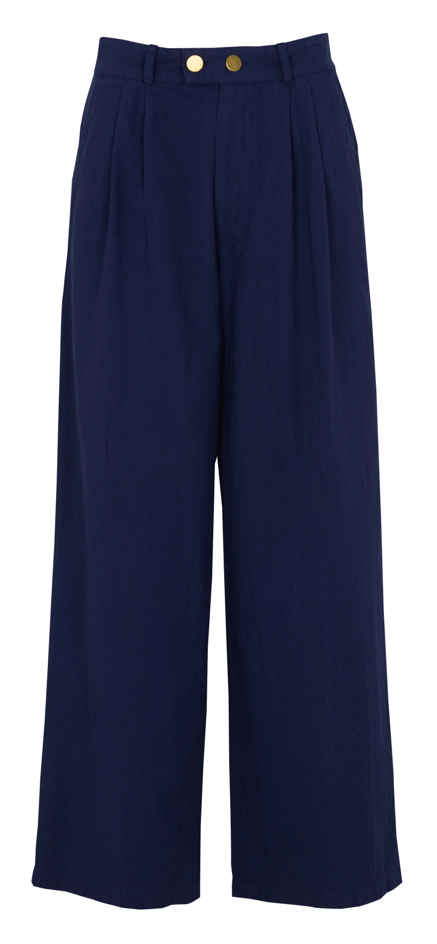 Pantalon large en coton bio LEON & HARPER Bleu