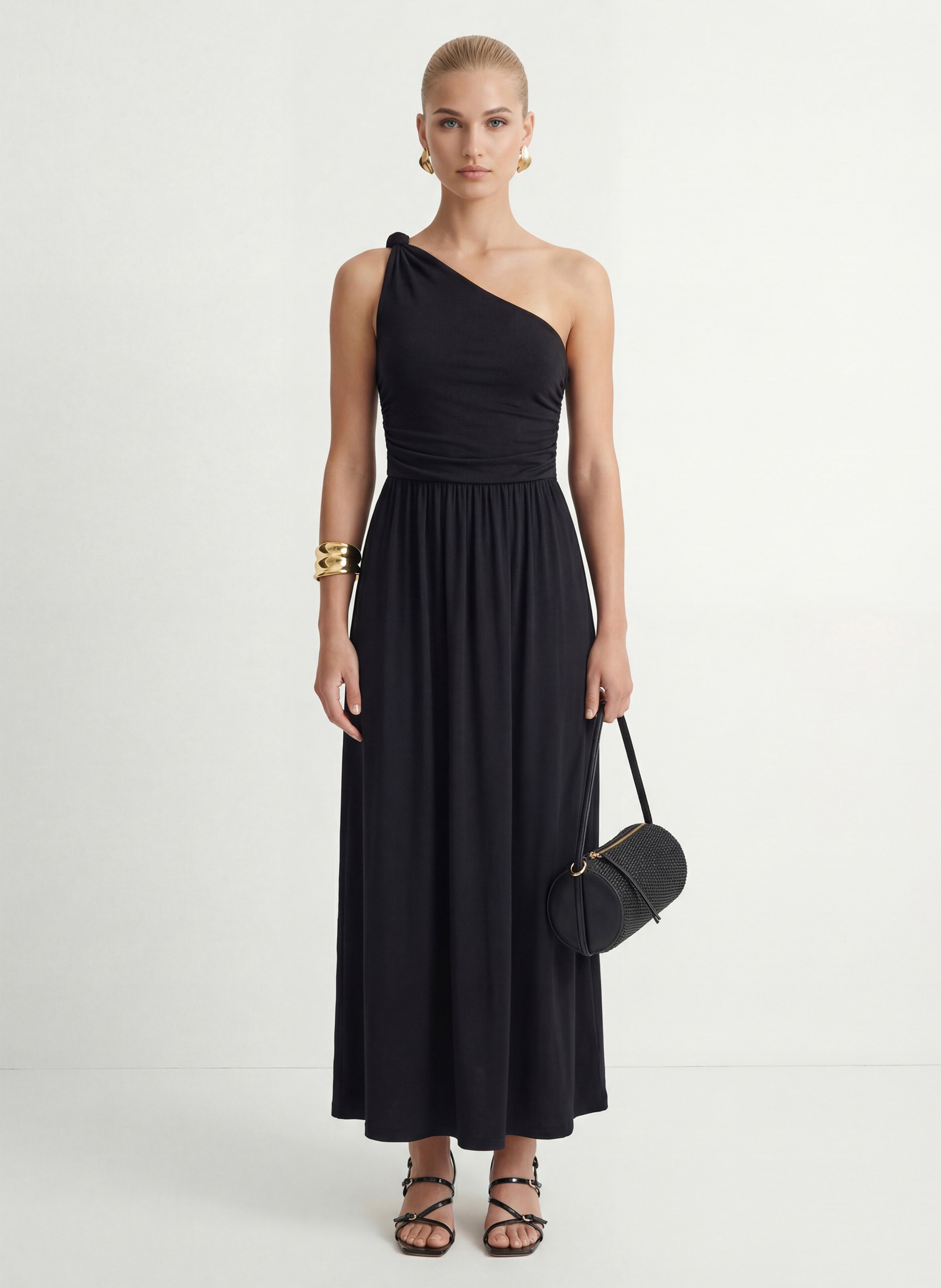 Robe longue asymétrique KOOKAI Noir