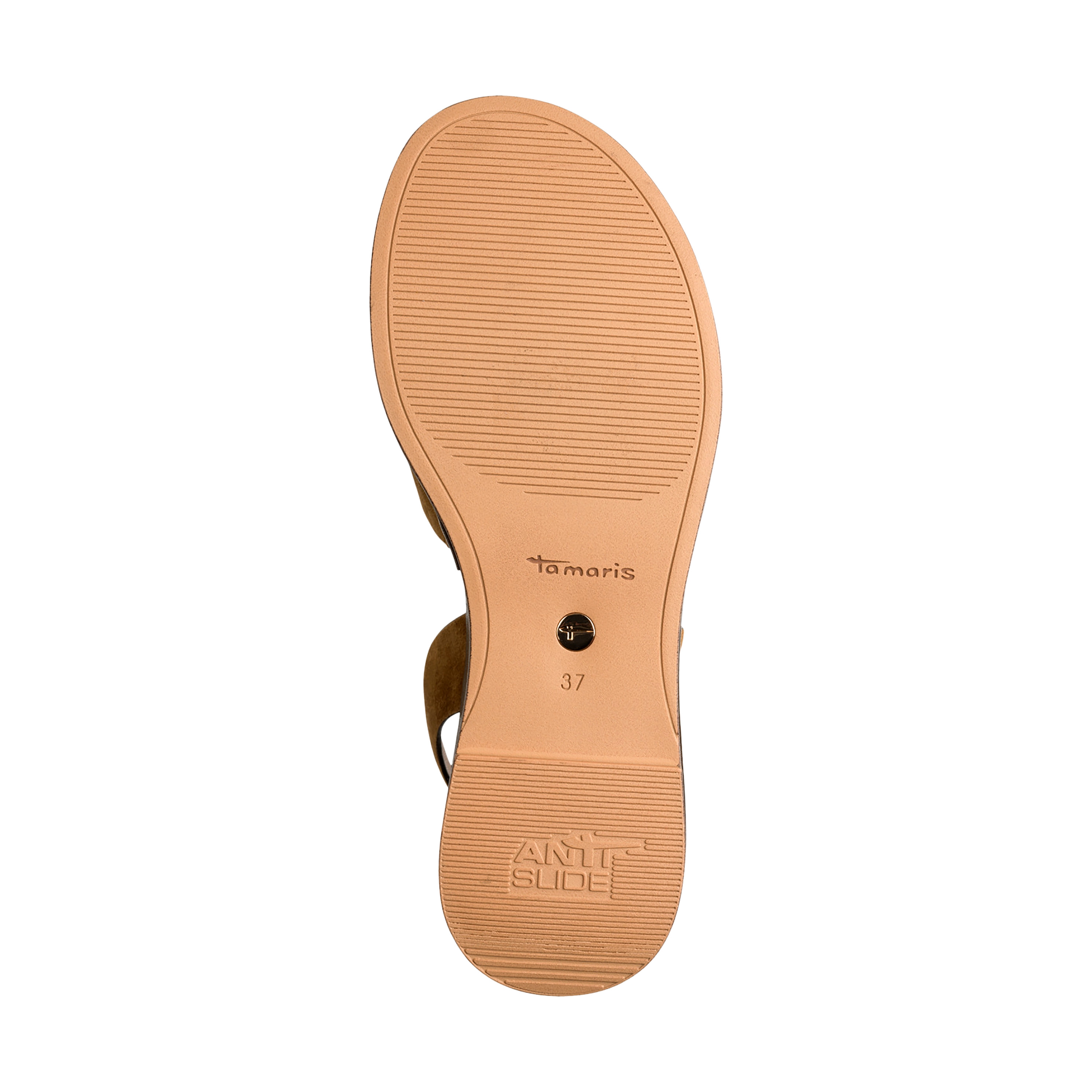 Leather wedge sandals TAMARIS Brown