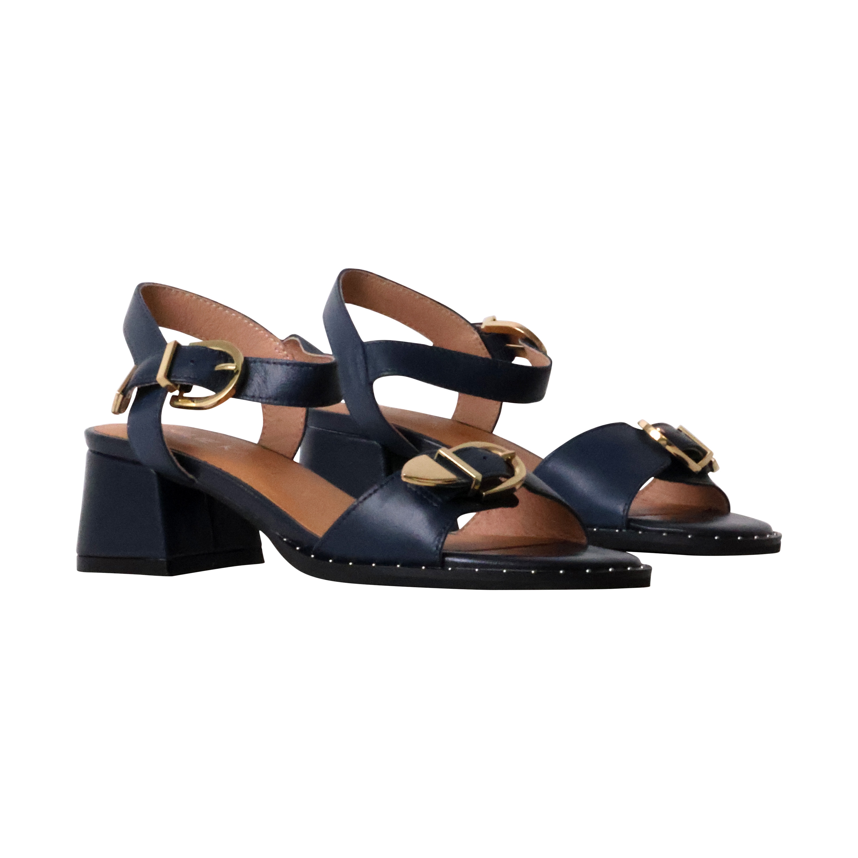 Leather heeled sandals - Keith EMILIE KARSTON Blue