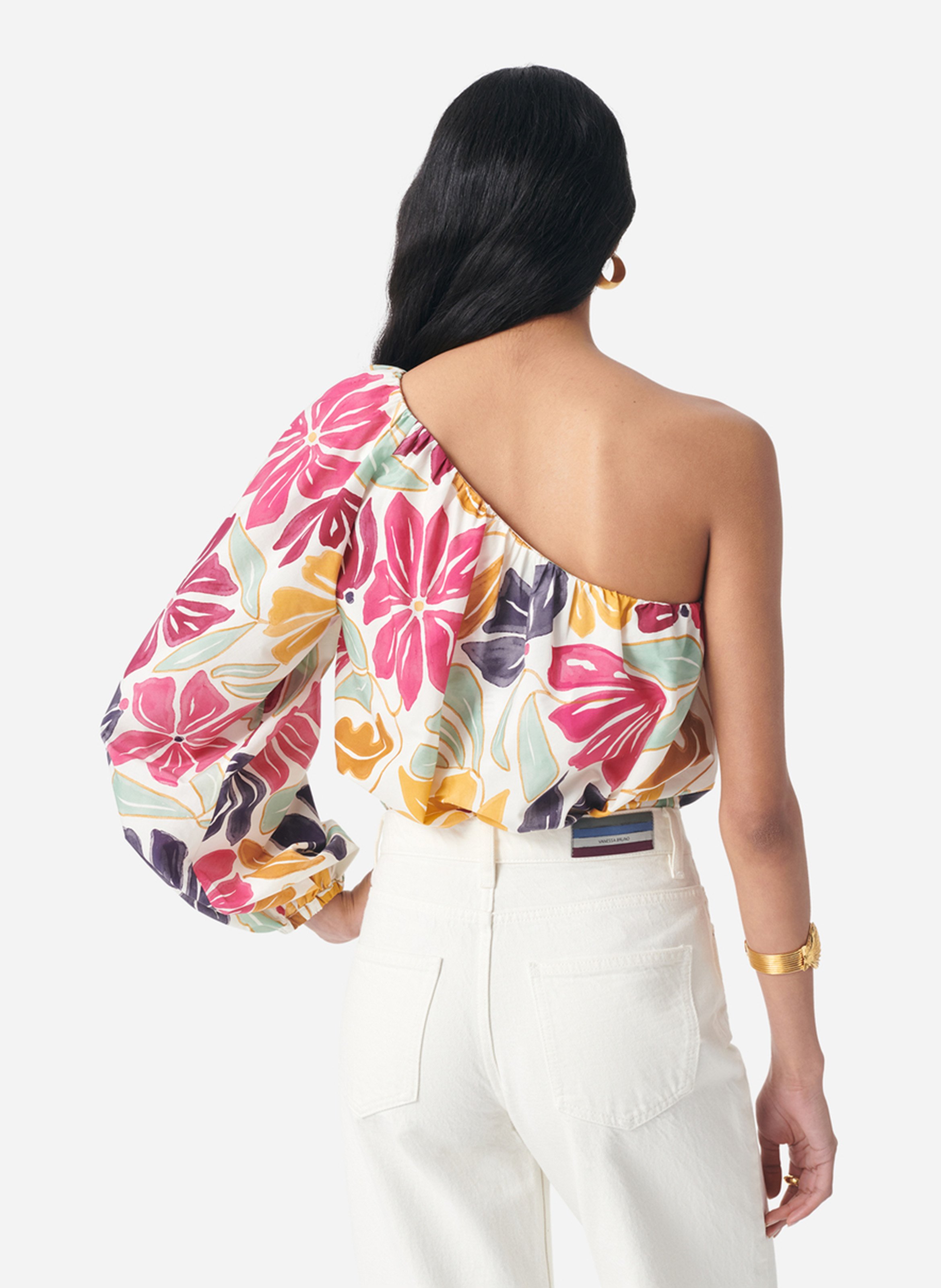 Asymmetrical Printed Top VANESSA BRUNO Multicolored