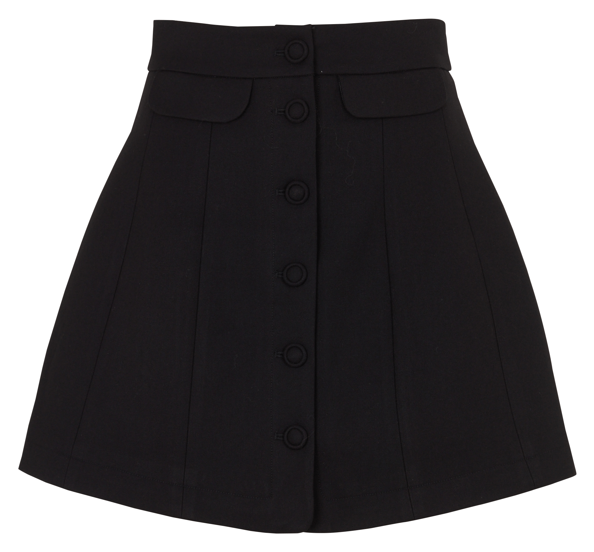 Flared midi skirt SUNCOO Black