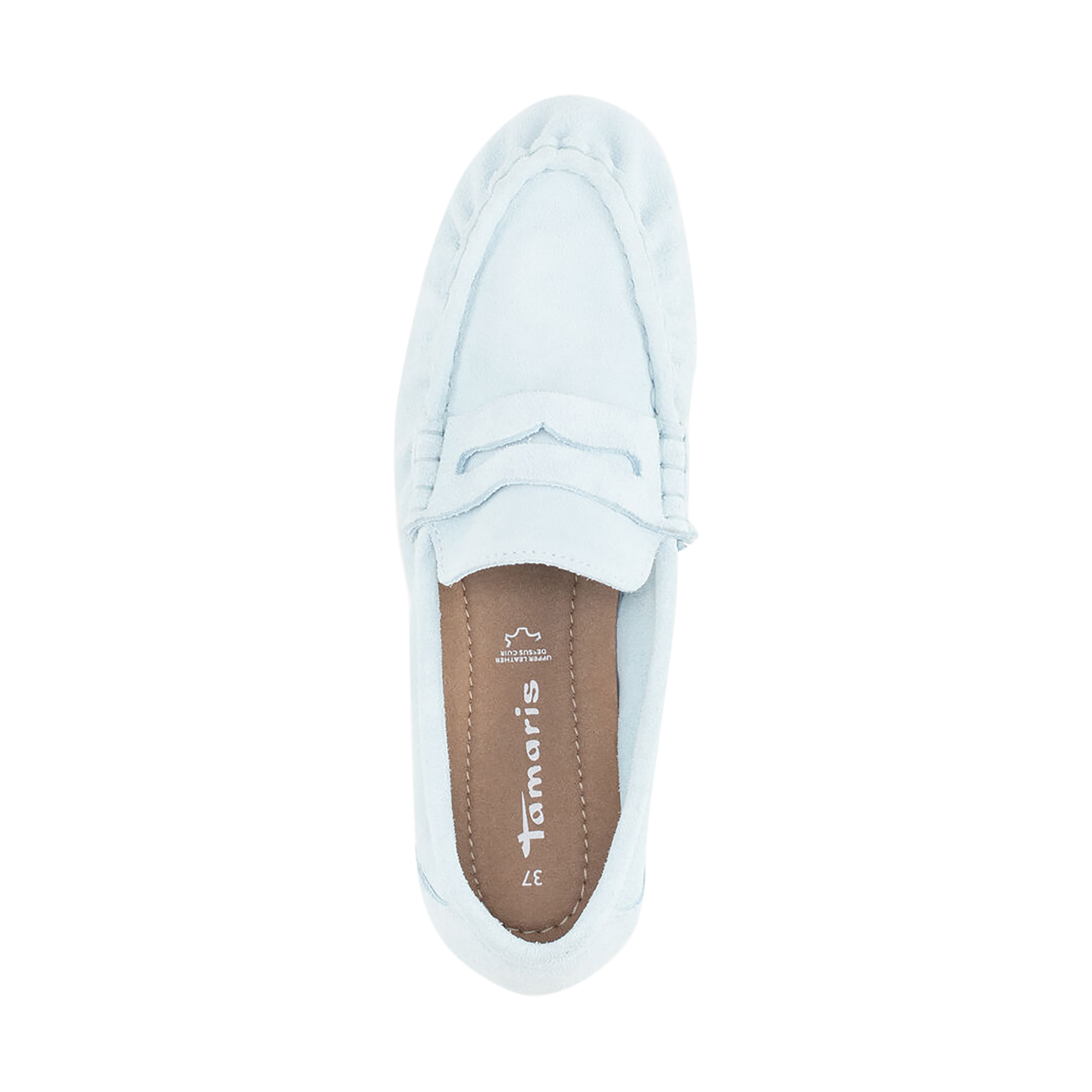 Leather moccasins | Blue TAMARIS Women