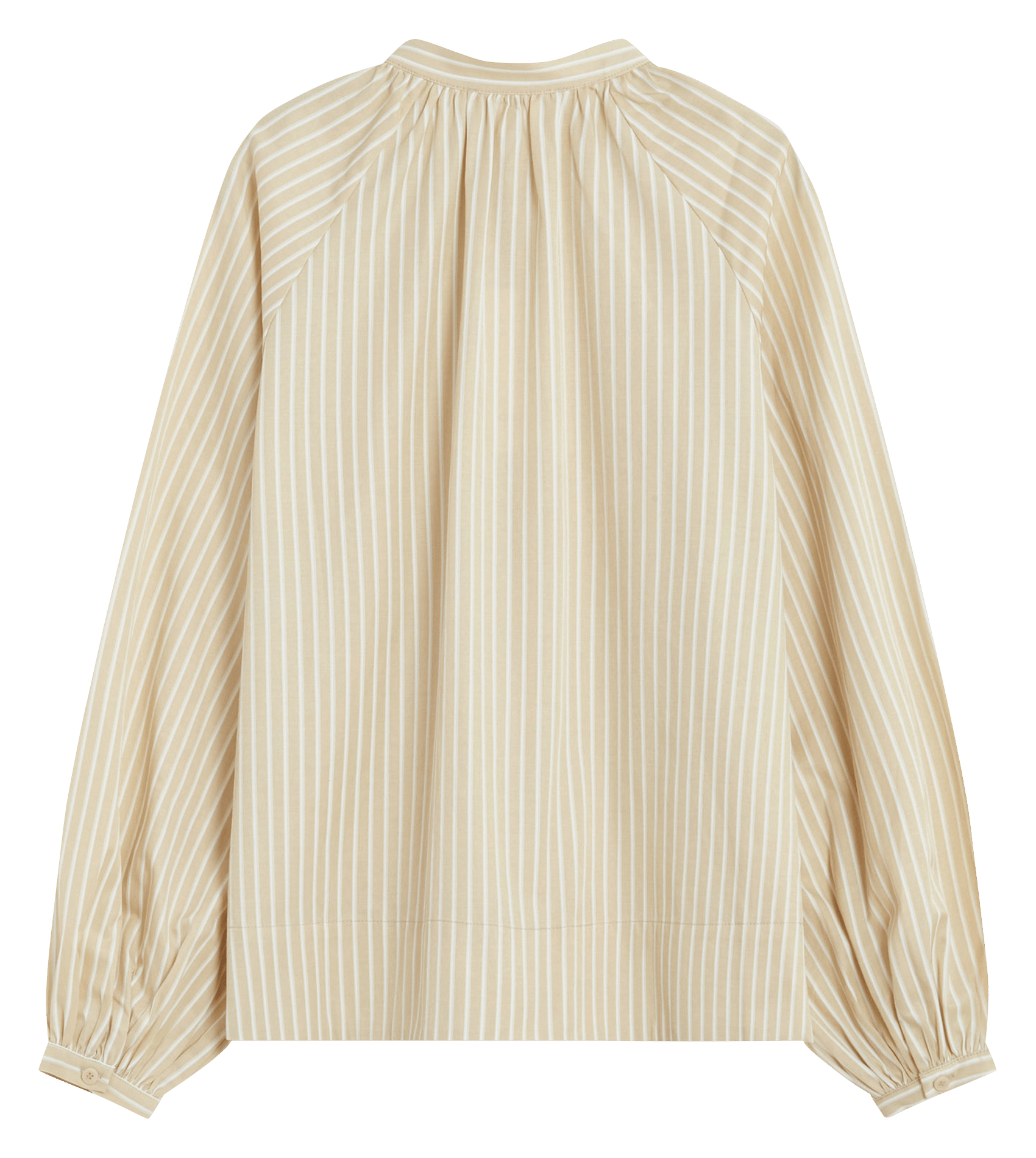 Oversized round neck striped blouse GRACE ET MILA Beige