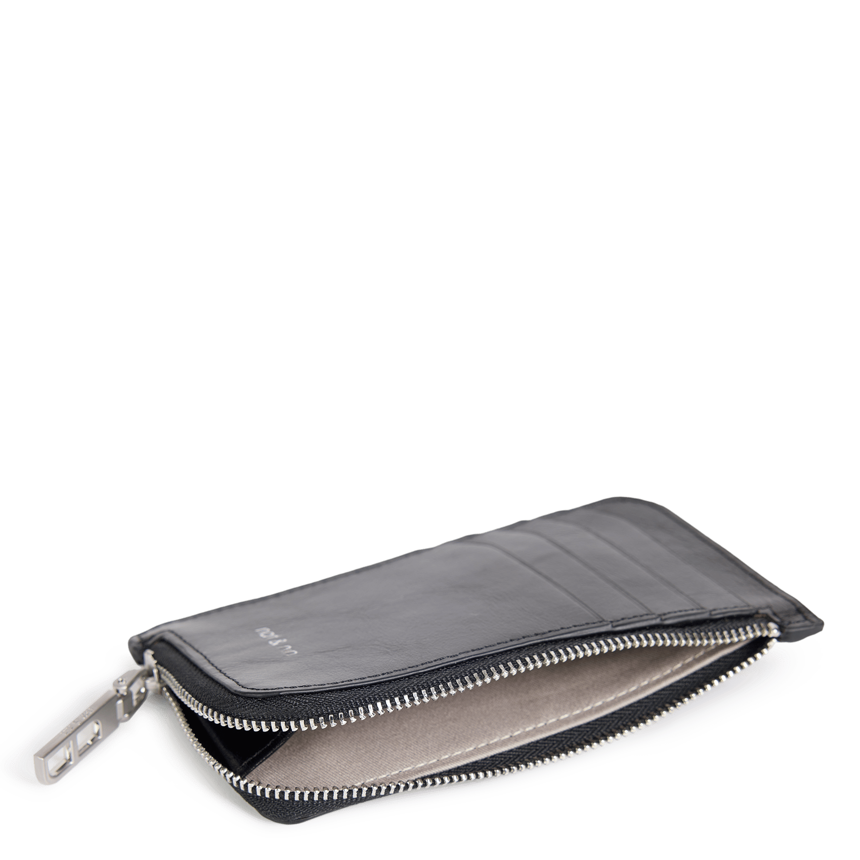 Porte-cartes en cuir NAT & NIN Noir