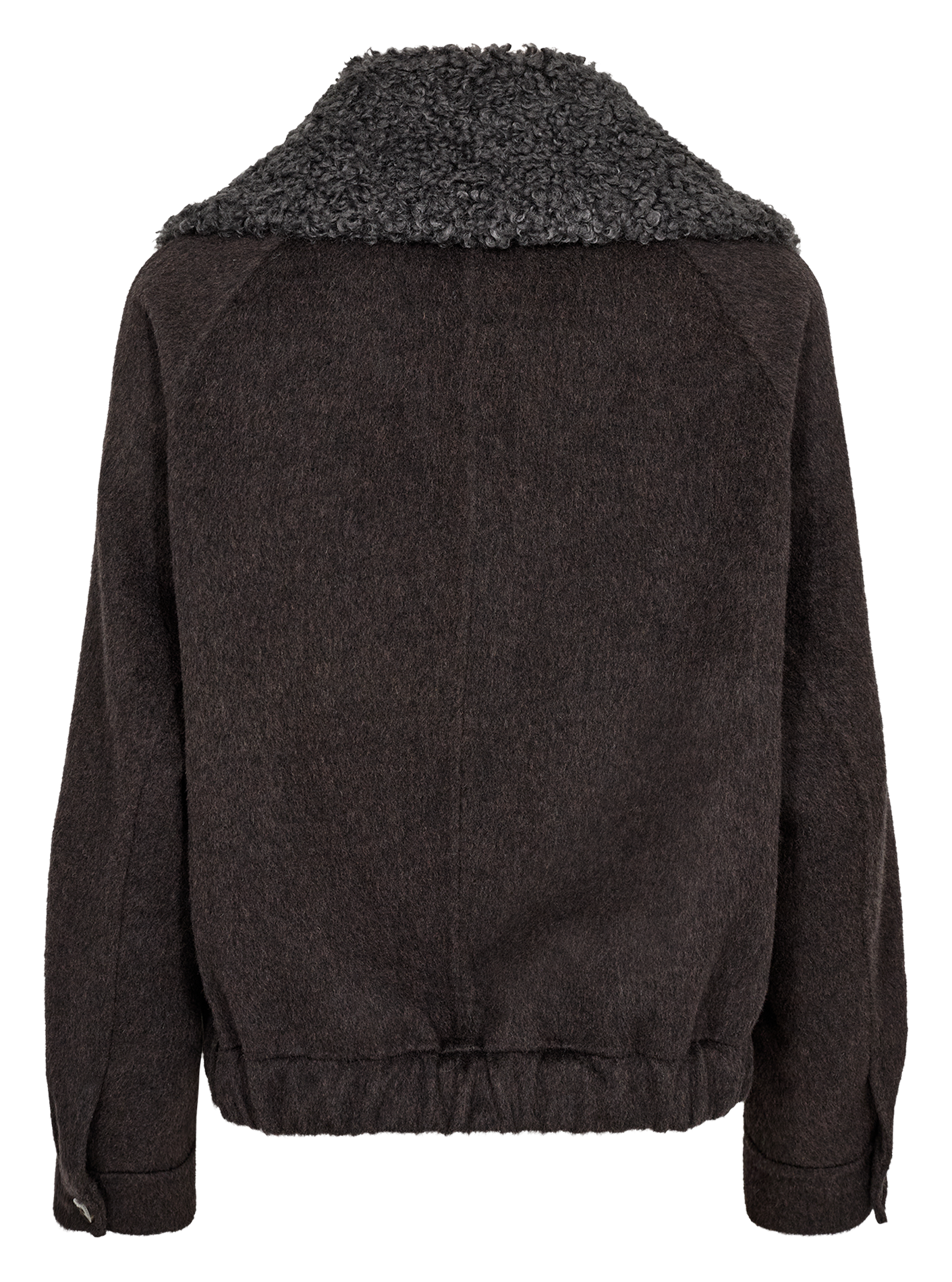 Veste ample zippé en laine mélangée MOS MOSH Marron