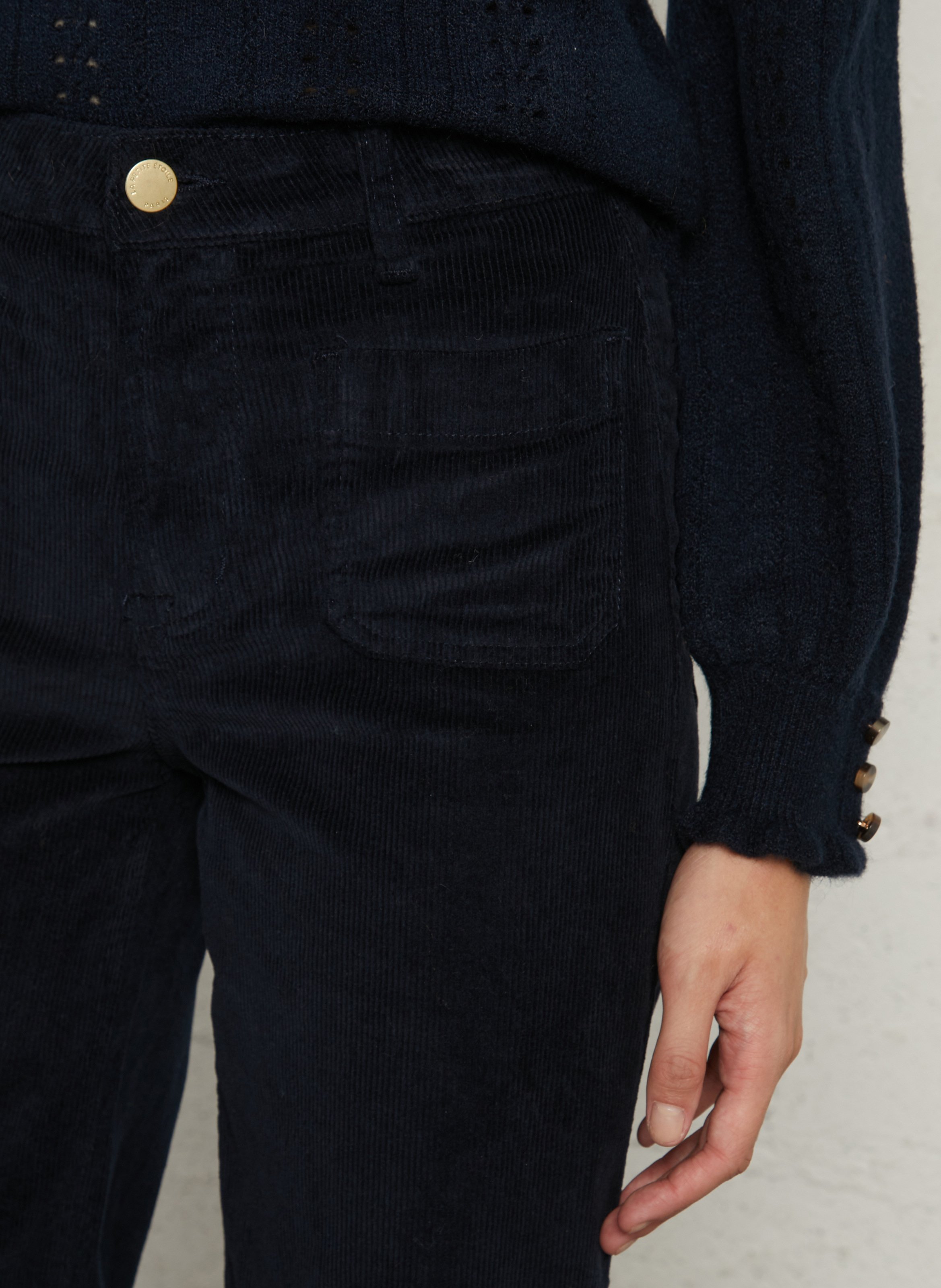 Wide-leg cotton-blend jeans LA PETITE ETOILE Blue