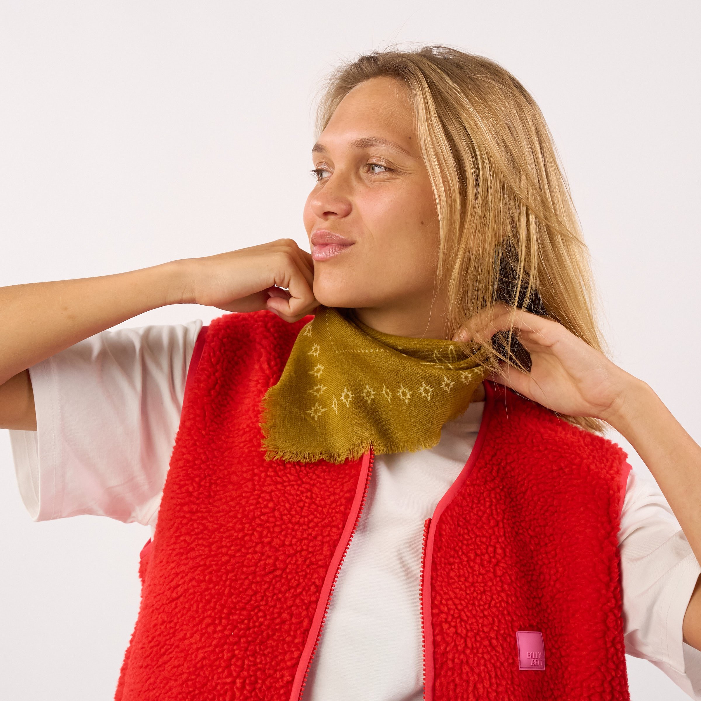 Small wool scarf alice | Yellow BILLYBELT Women