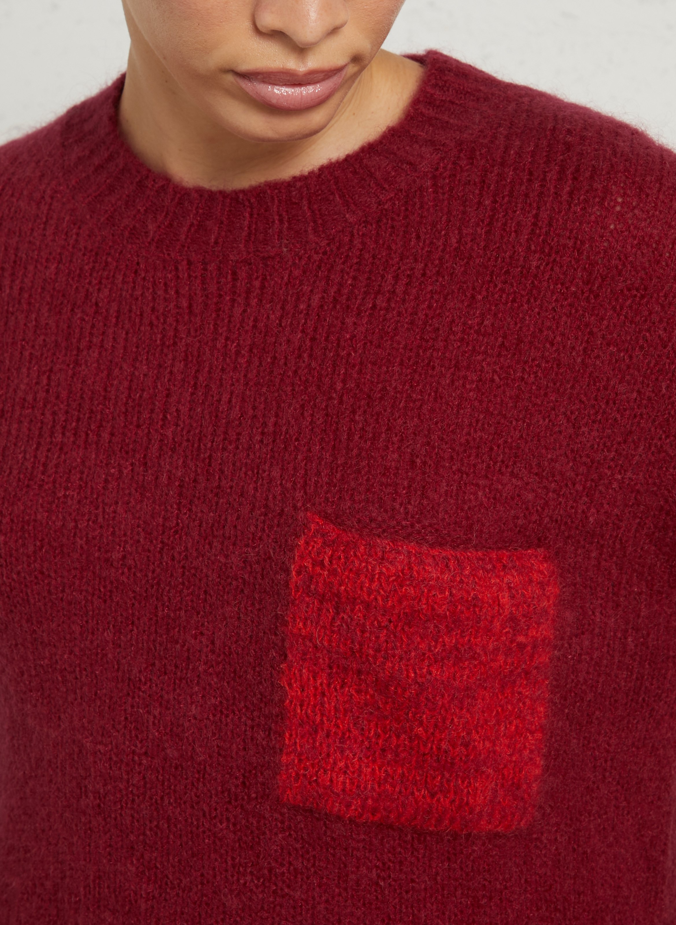 Round neck knit sweater MAISON ANJE Plums