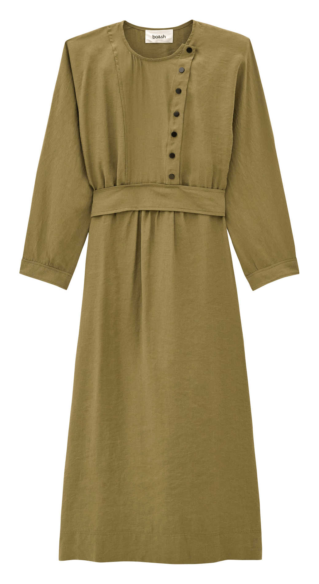 Belted midi dress BA&SH Khaki