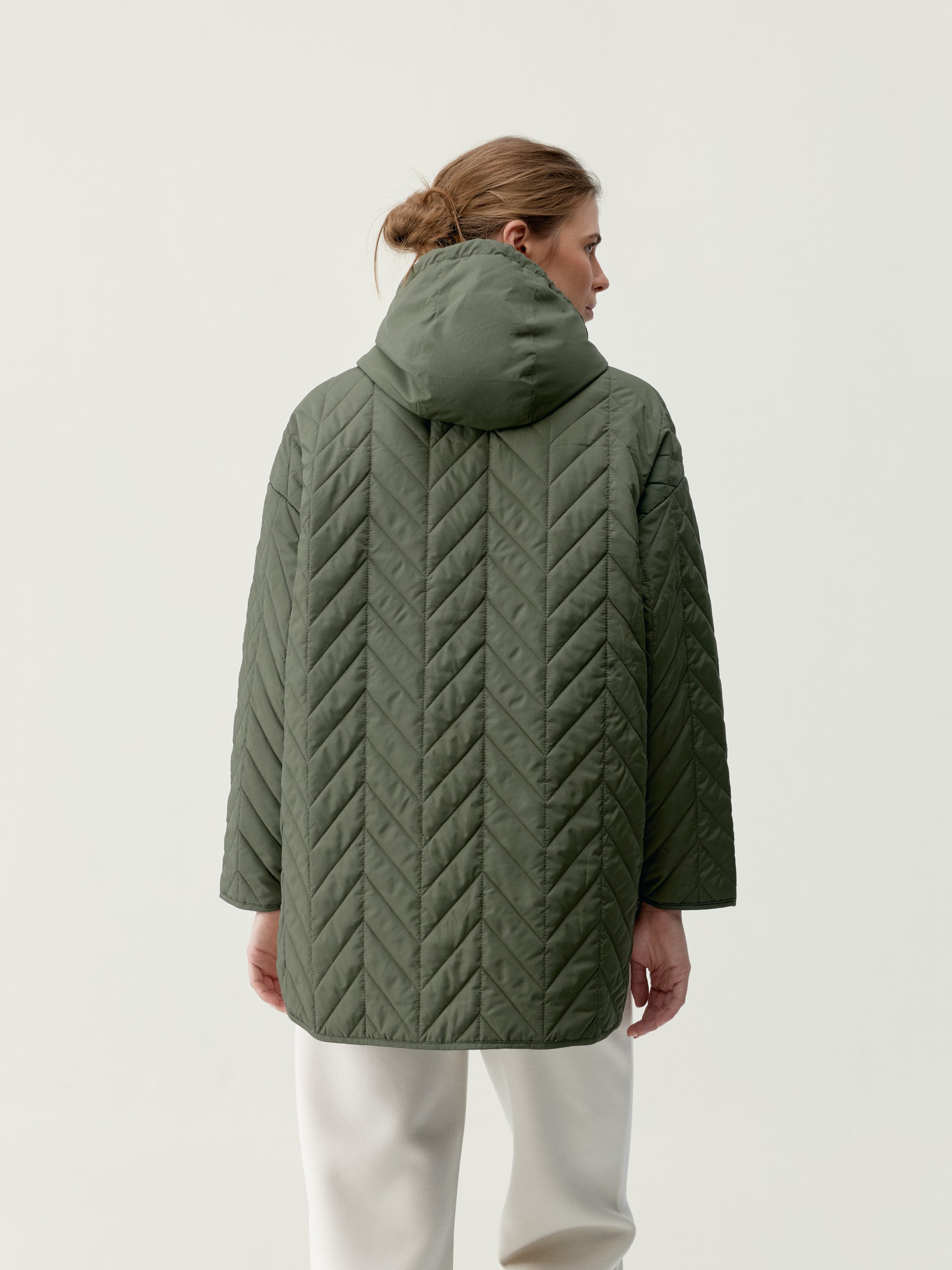 Women's reversible hooded sports coat BORN Green