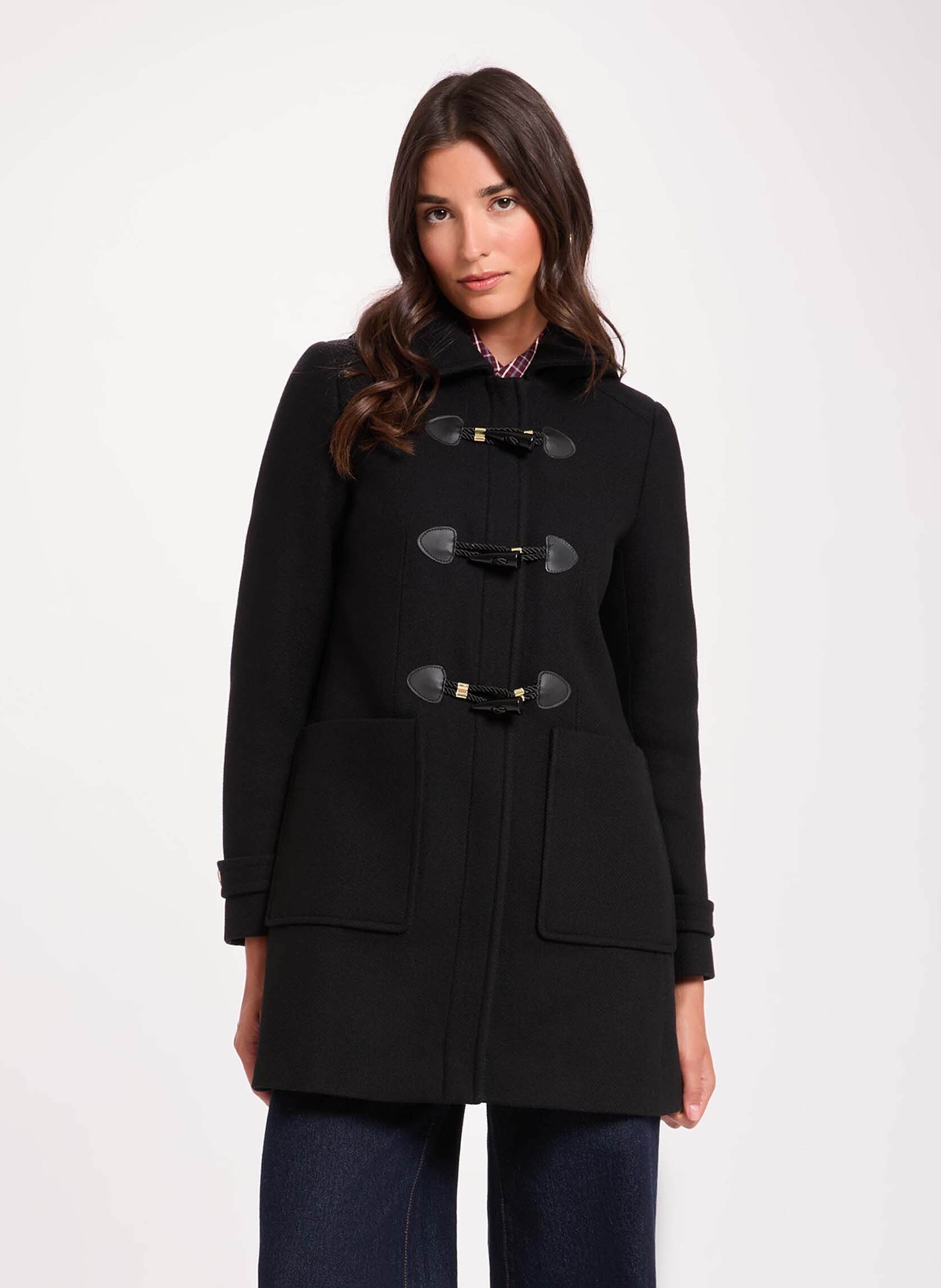 Straight mid-length wool-blend coat MORGAN Schwarz