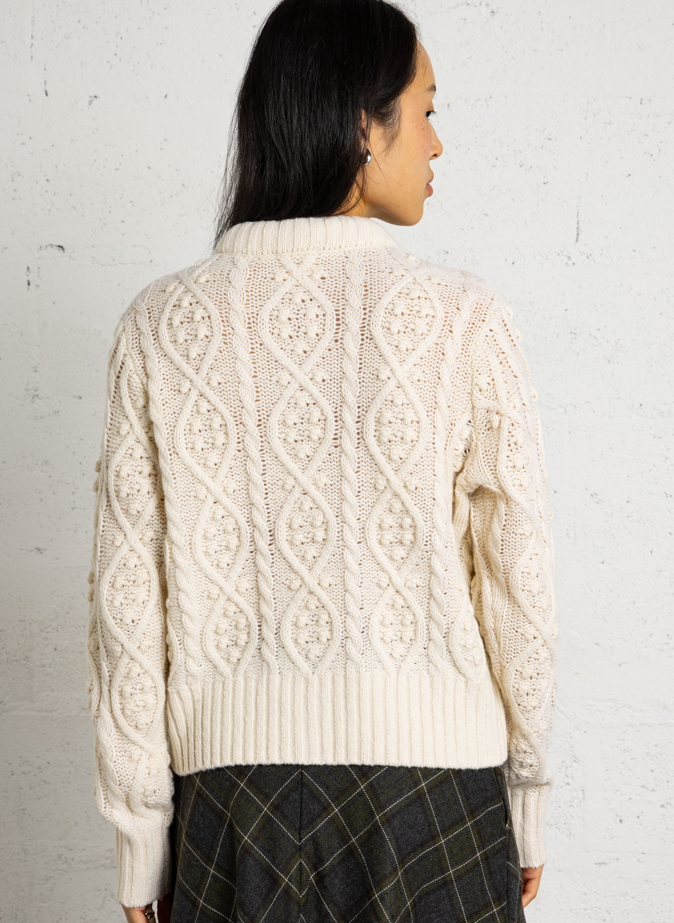 Gilet en maille de laine mérinos PETITE MENDIGOTE Beige