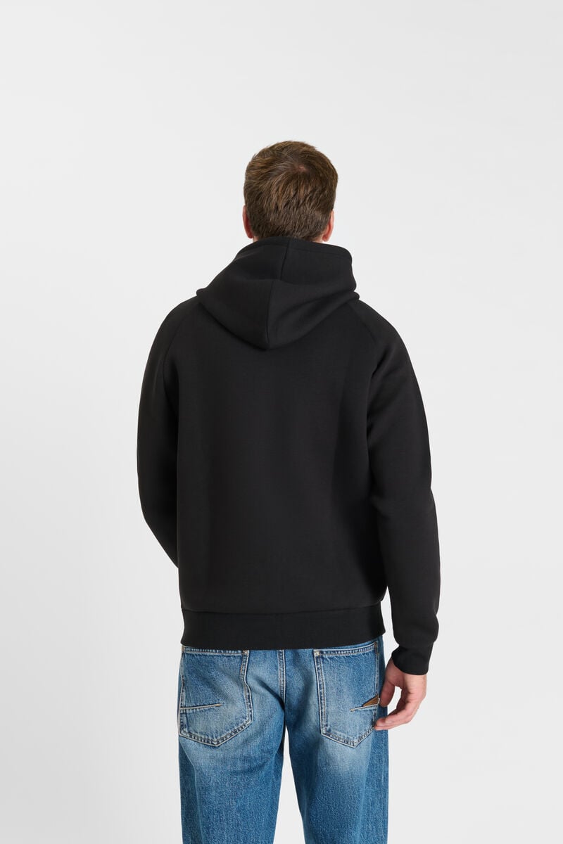 Zip-up hooded sweatshirt LE TEMPS DES CERISES Black