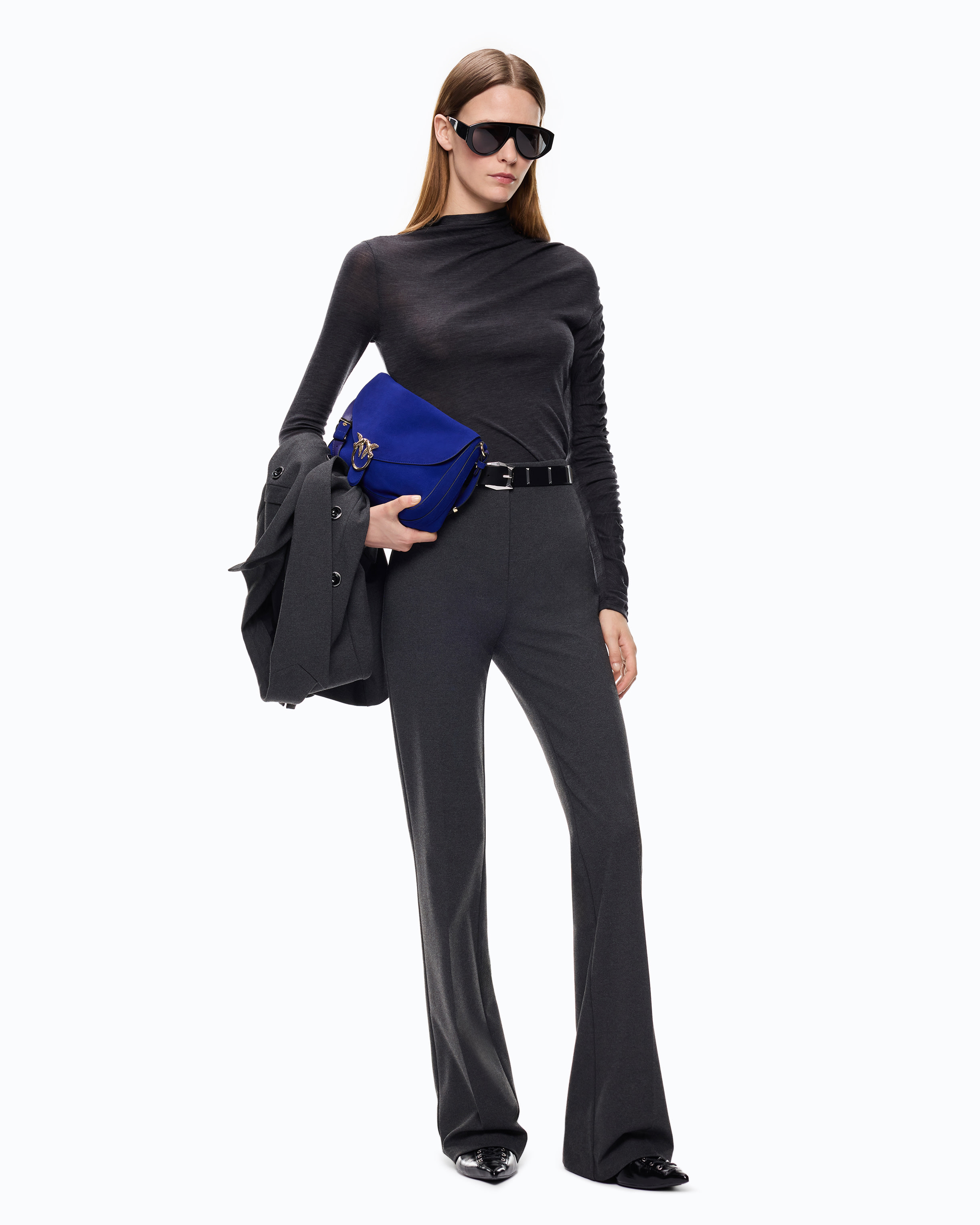 Flared trousers in punto stoffa knit PINKO