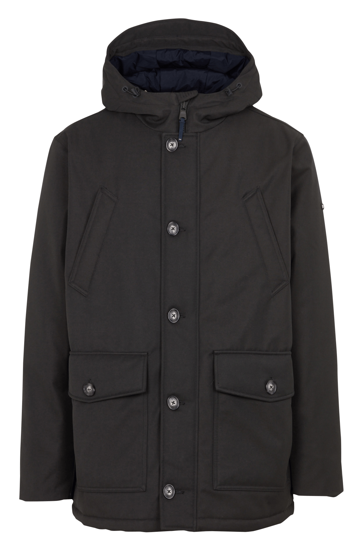 Weiter Kapuzenparka mit Stehkragen | Khaki EDEN PARK Herren
