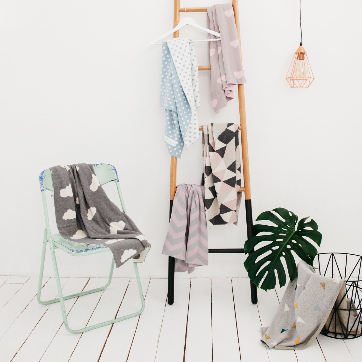 Ultra-soft knitted baby blanket - 100% cotton KINDSGUT Grey