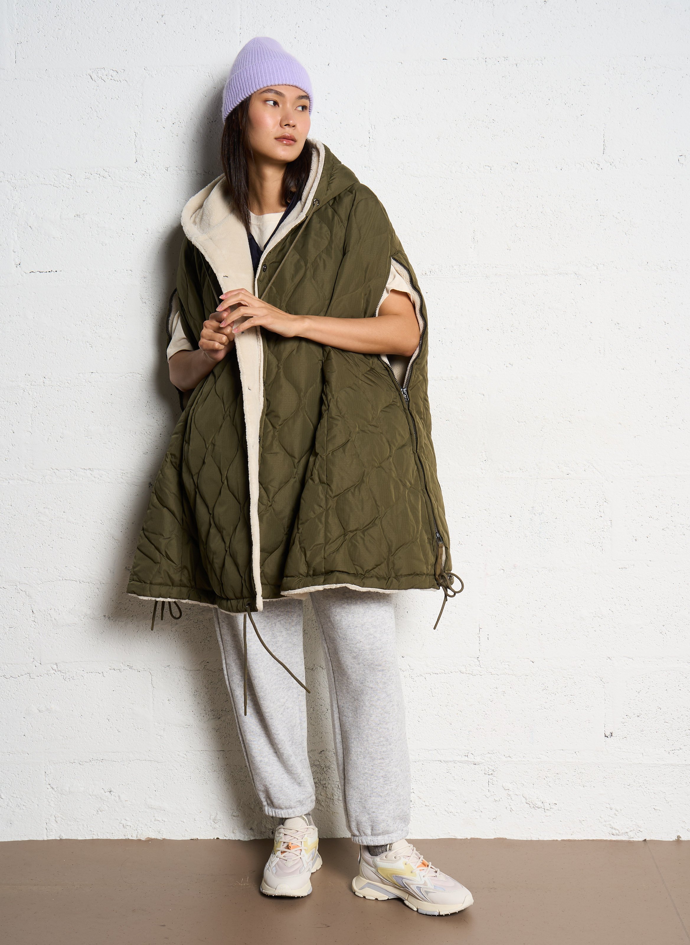 Recht, mouwloos donsjack TAION Blauw